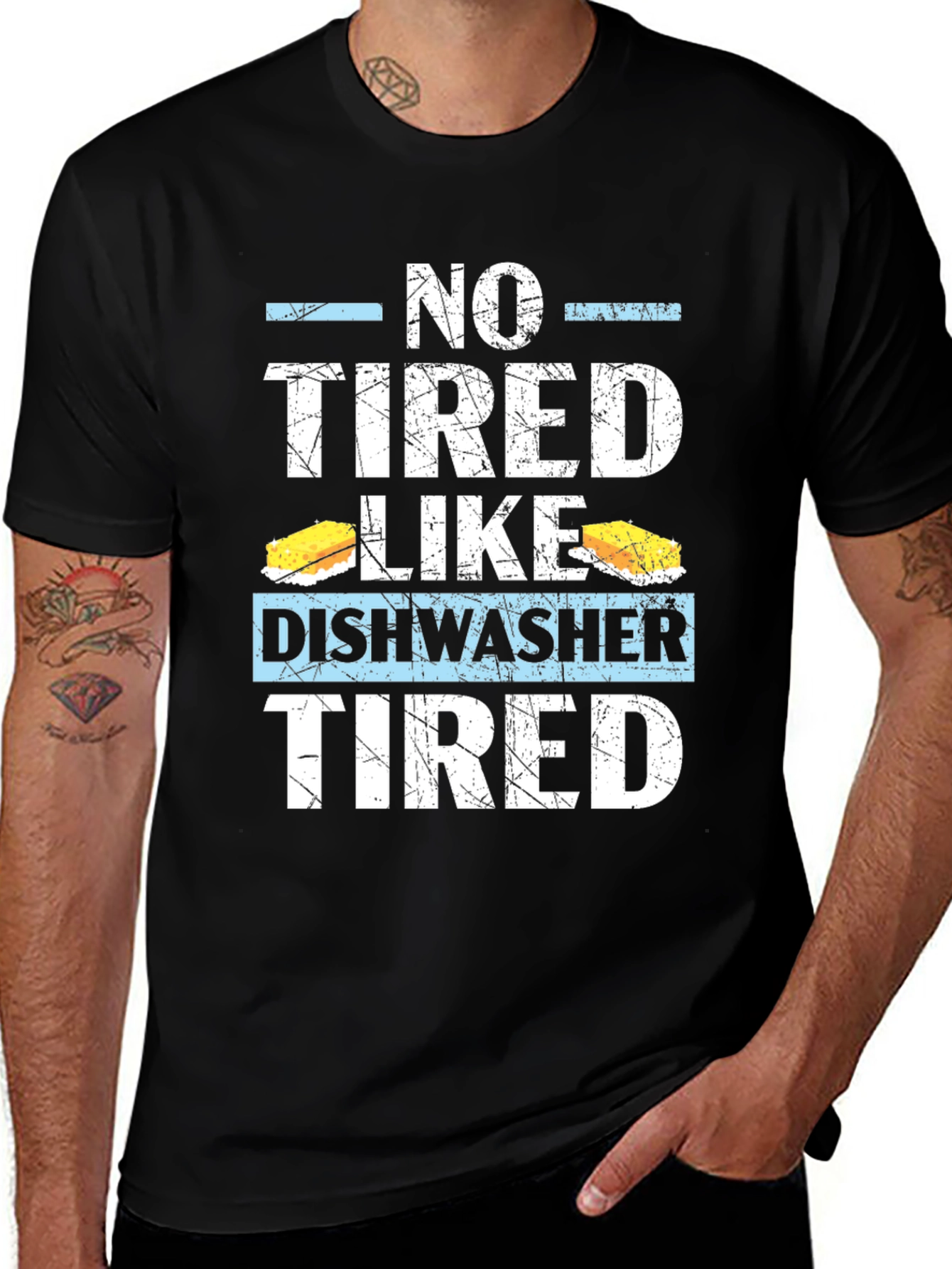 Variant 2 of Dishwasher Tired T-Shirt: Humorous Job Apparel