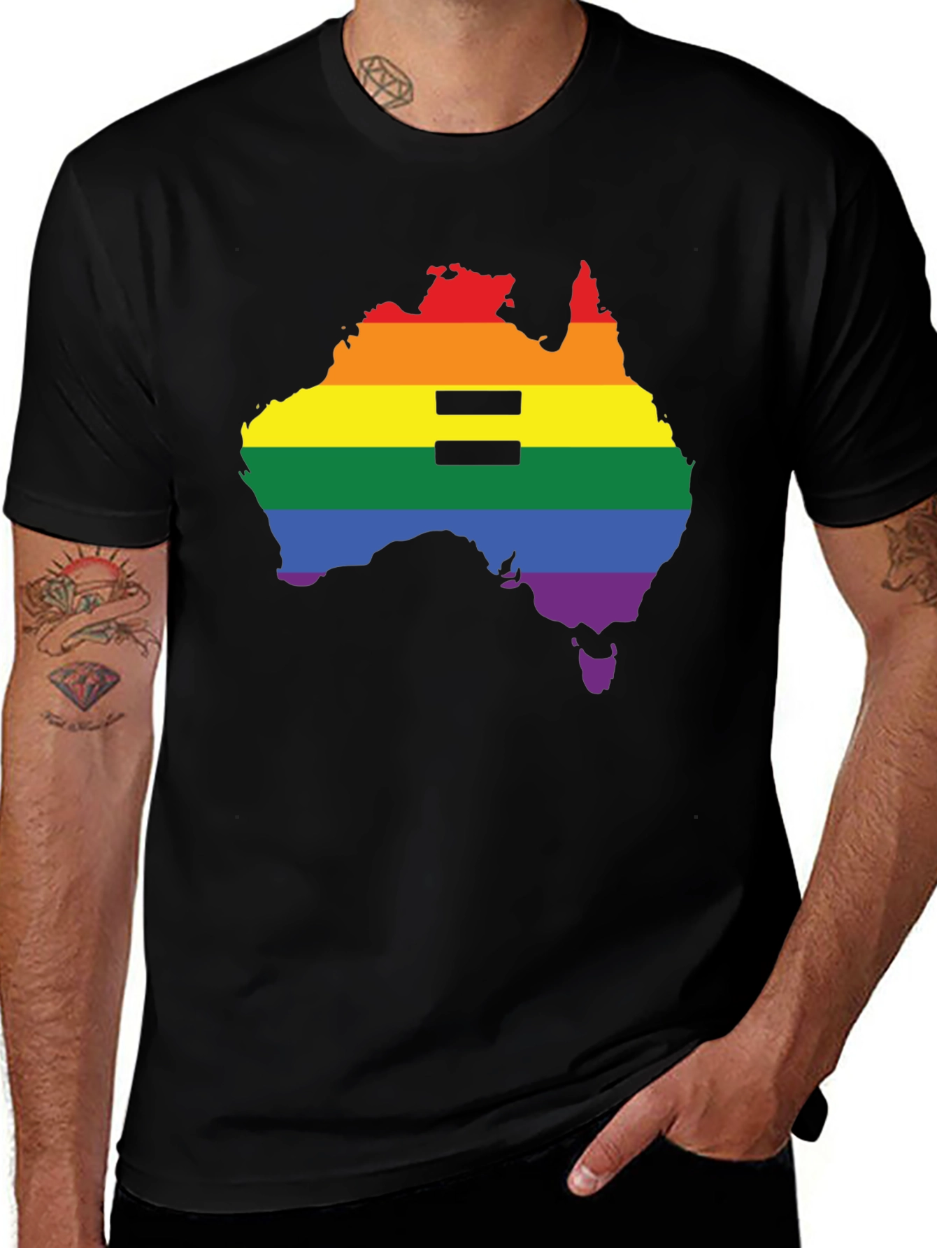 Equality Pride Australia Map T-Shirt