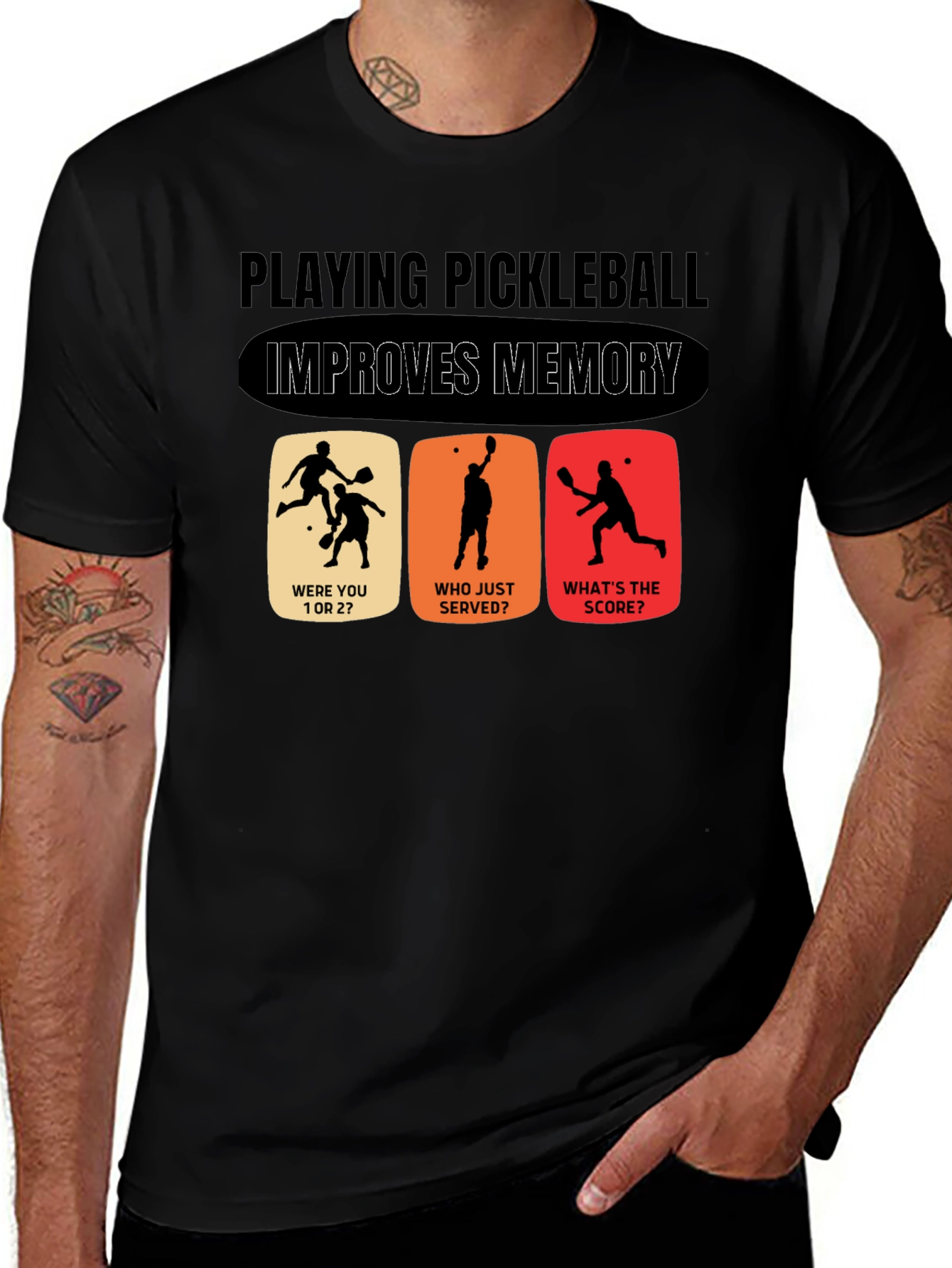 Variant 21 of Pickleball Memory Improvement T-Shirt