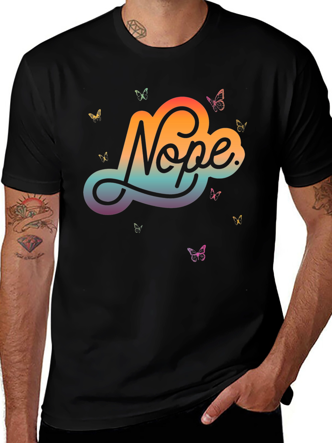 Variant 19 of Nope Butterfly Graphic Tee