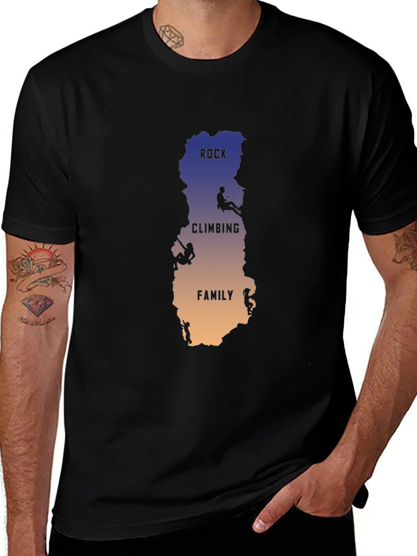 Variant 10 of Rock Climbing Family T-Shirt