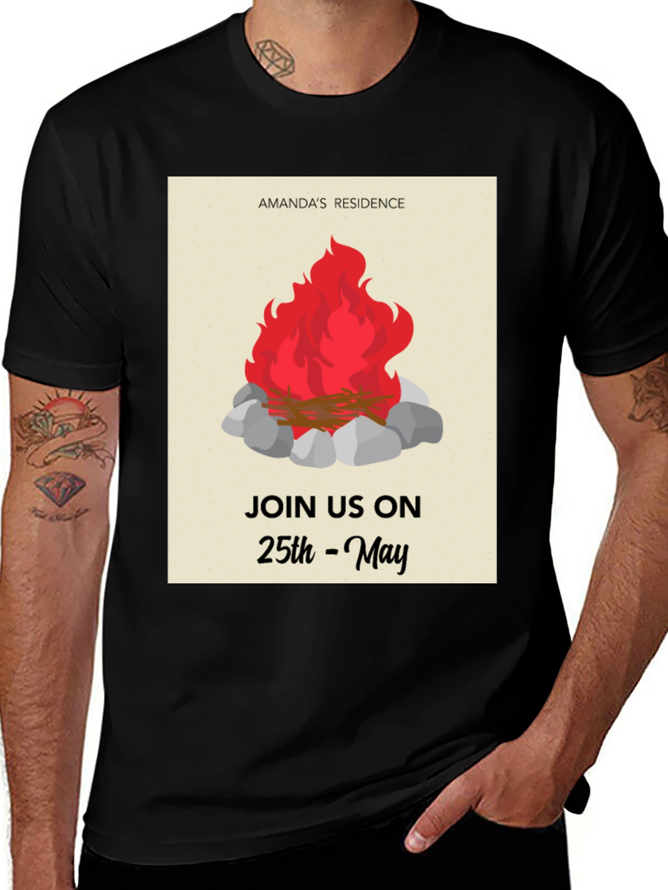 Variant 7 of Campfire T-Shirt - Amanda's Residence 25th May