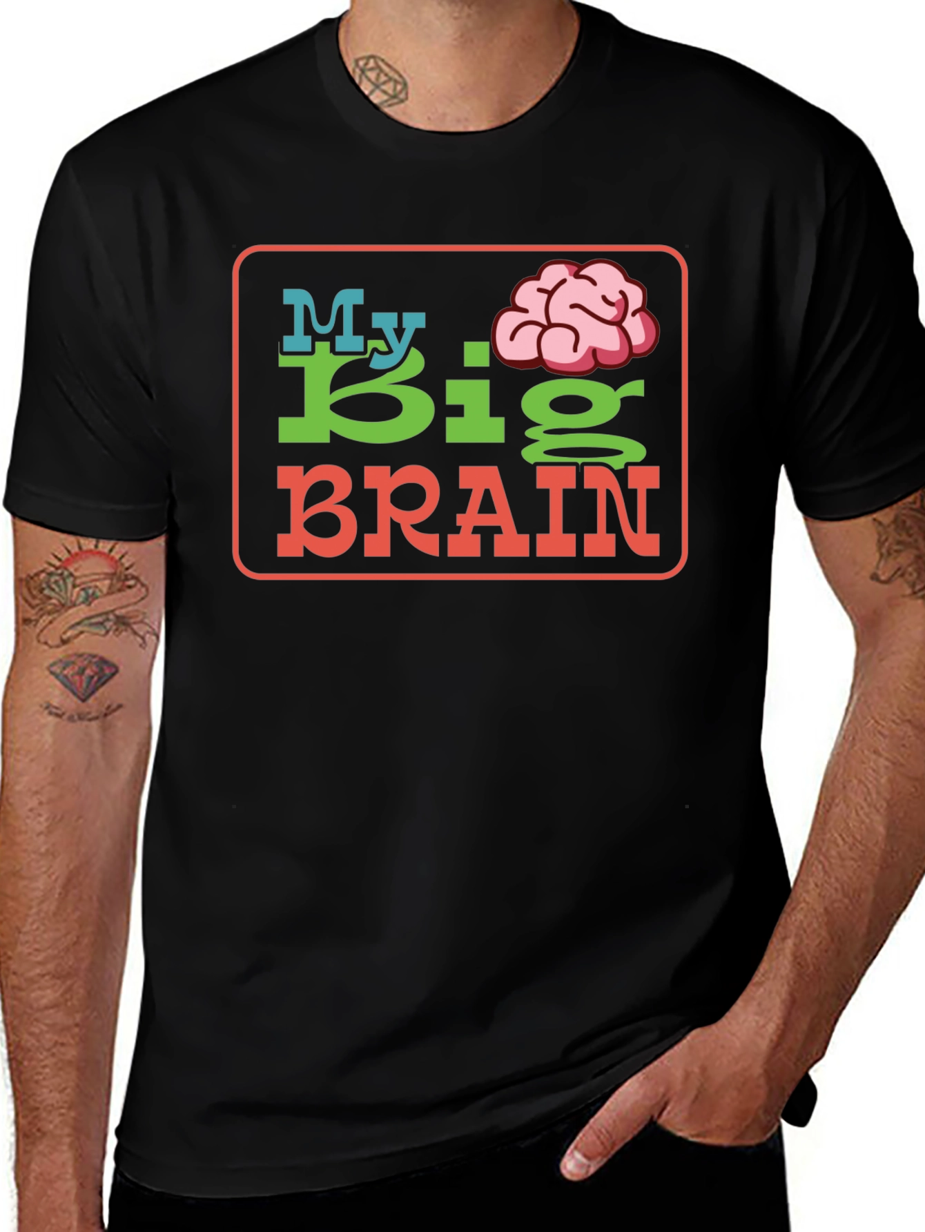 Variant 16 of My Big Brain Graphic T-Shirt - Unique Design