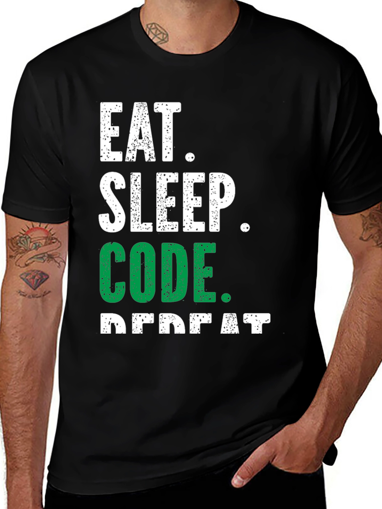 Variant 12 of Eat Sleep Code Repeat Graphic Tee - Programmer Shirt