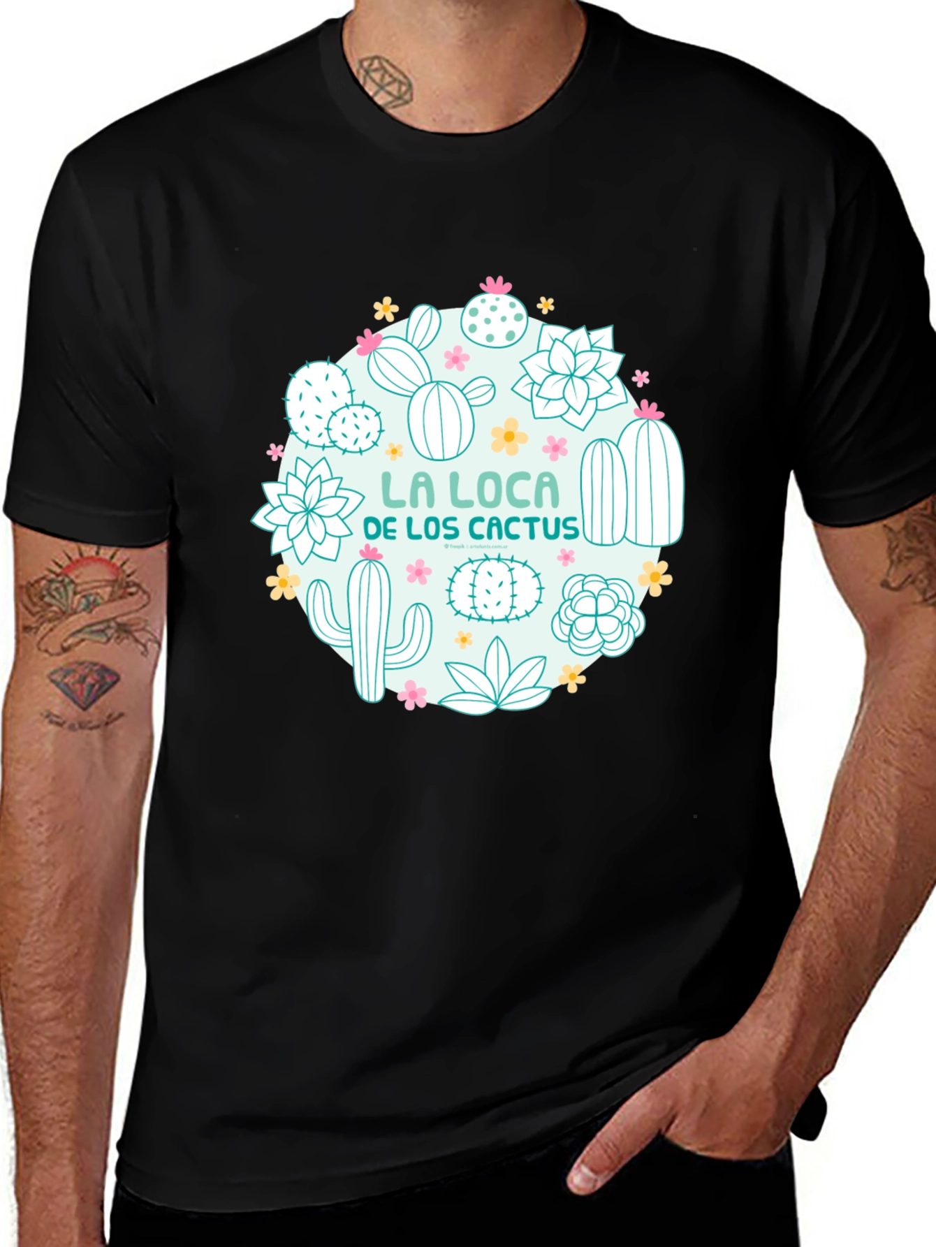 Variant 22 of La Loca De Los Cactus Black T-Shirt