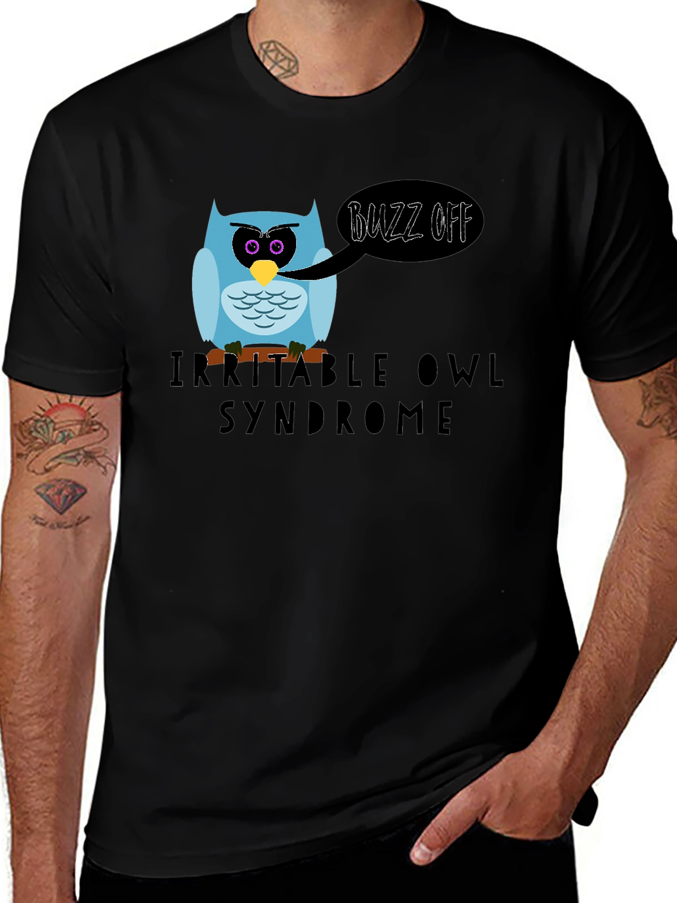 Variant 23 of Irritable Owl Syndrome Graphic T-Shirt - Buzz Off!