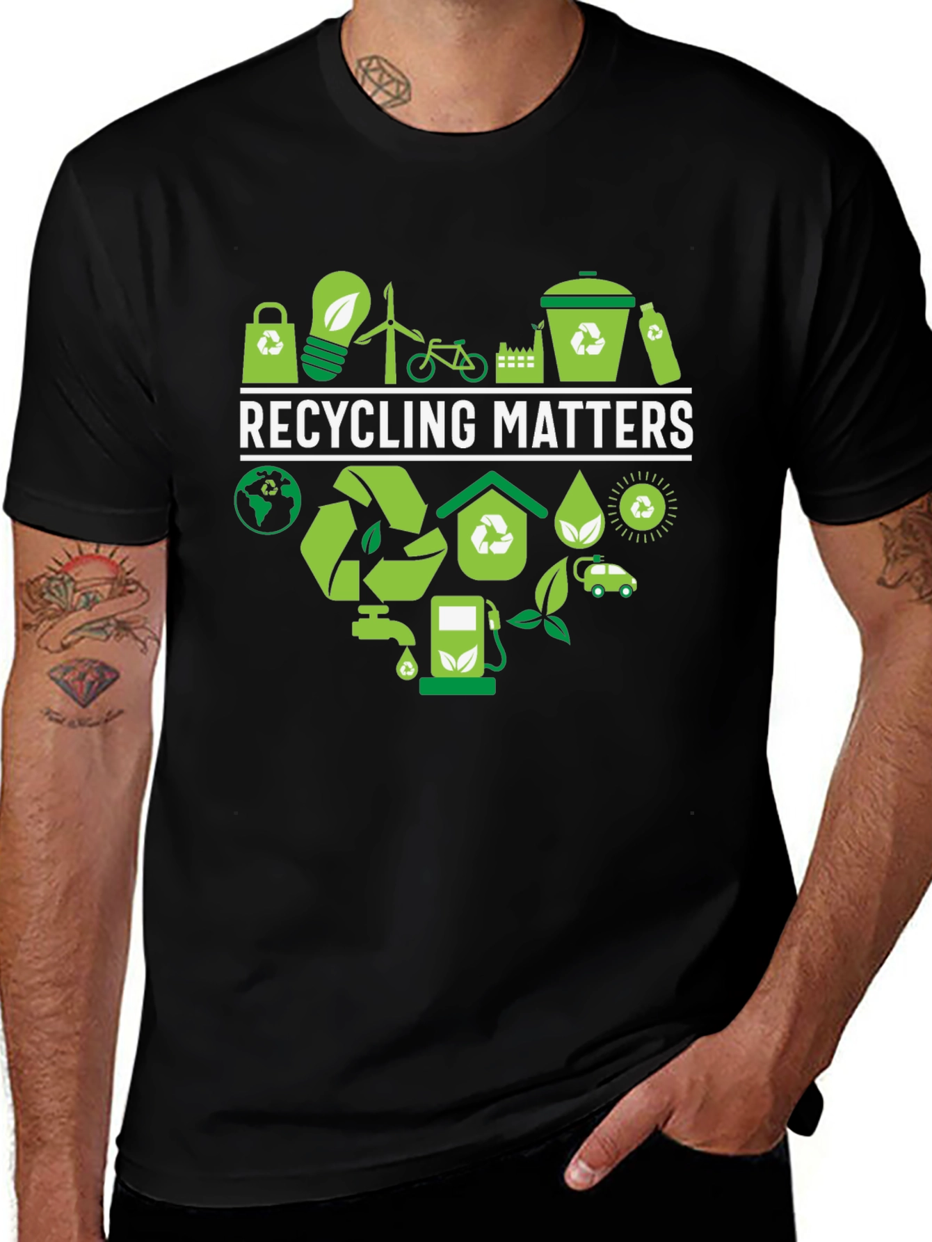 Variant 26 of Eco-Friendly Recycling Matters Graphic T-Shirt