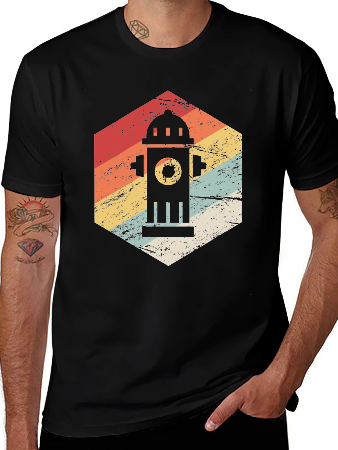 Variant 8 of Retro Fire Hydrant Graphic Tee