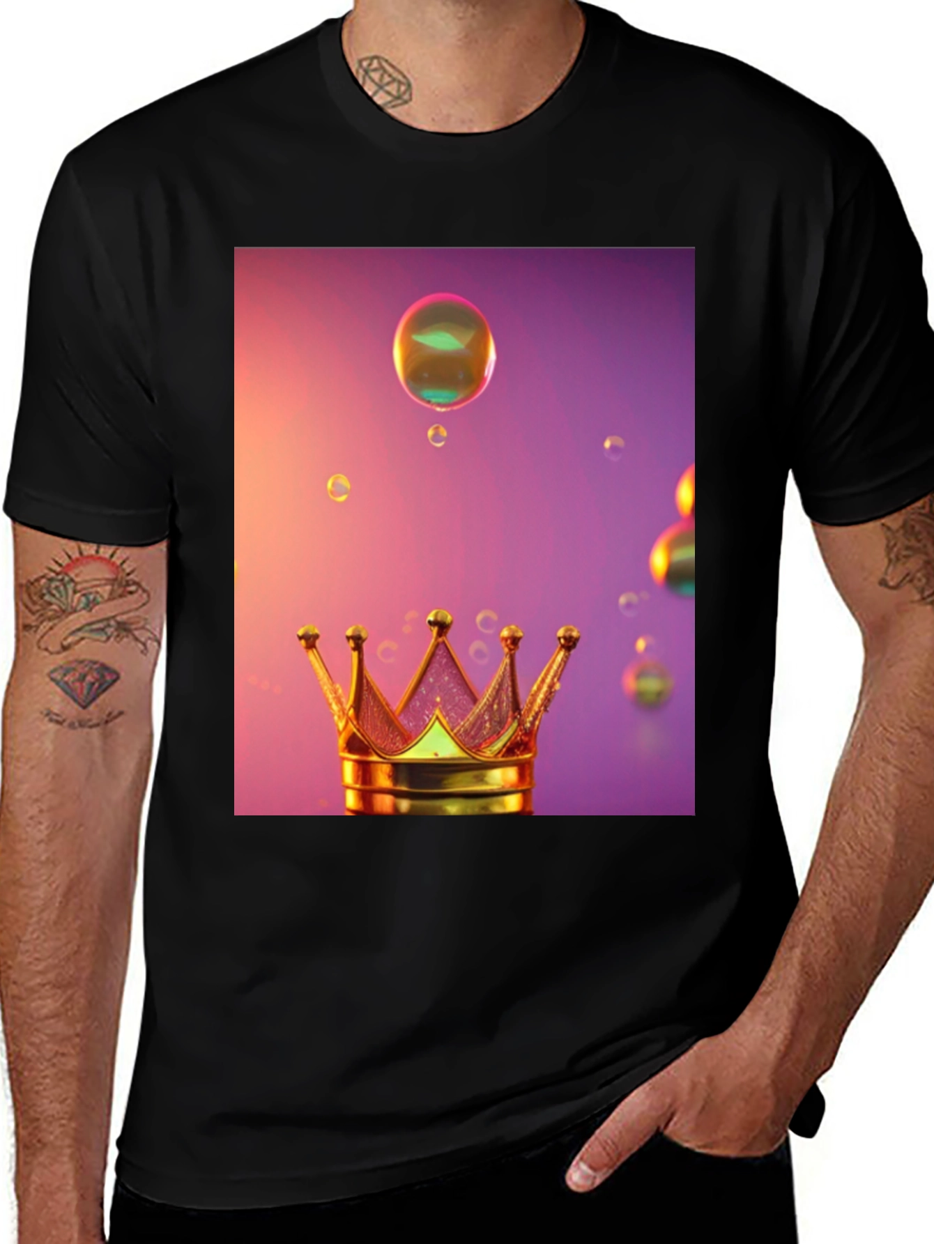 Variant 18 of Crown and Bubbles Graphic Tee