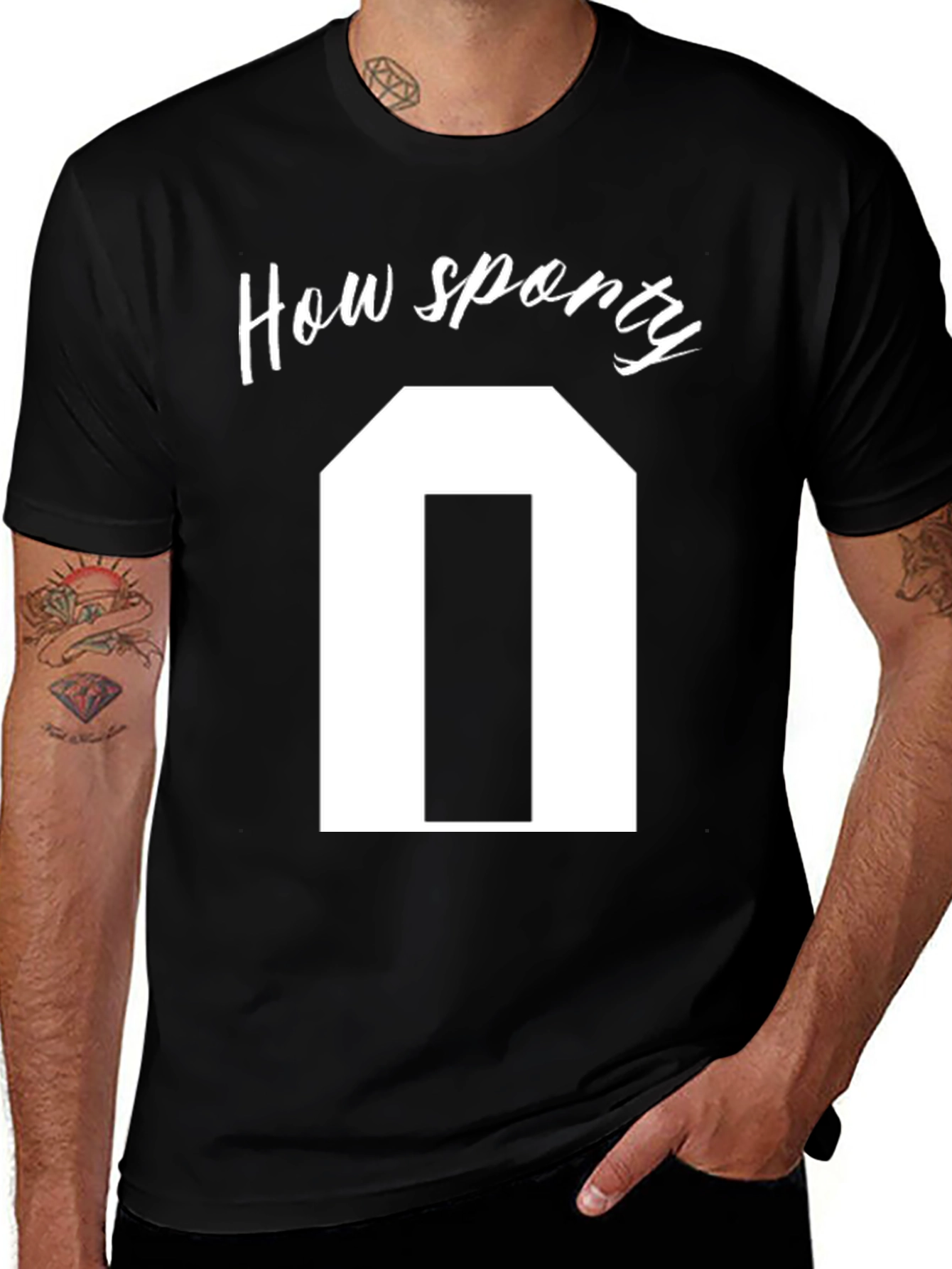 Variant 5 of How Sporty Black Graphic Tee