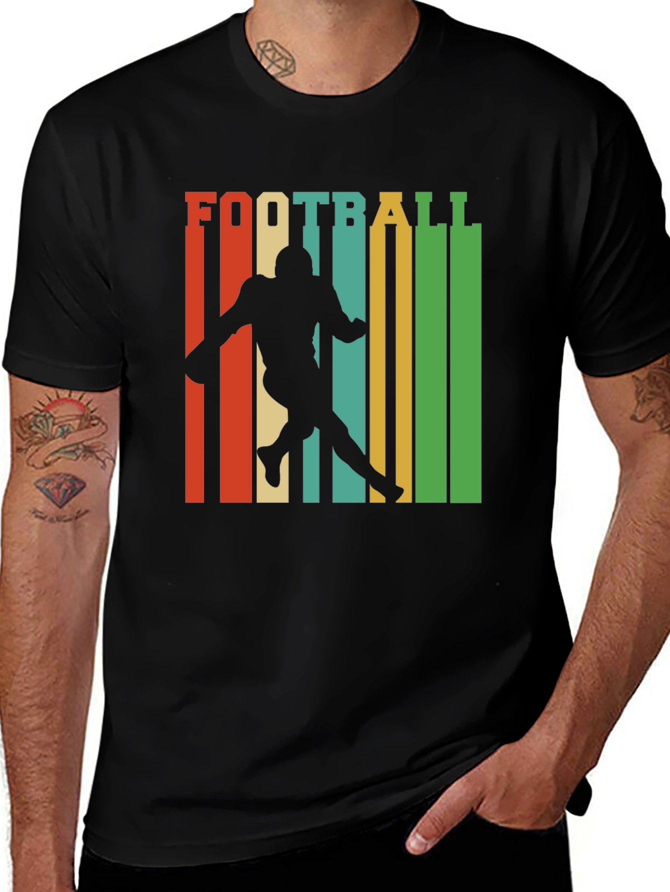 Variant 21 of Retro Football Player Graphic T-Shirt