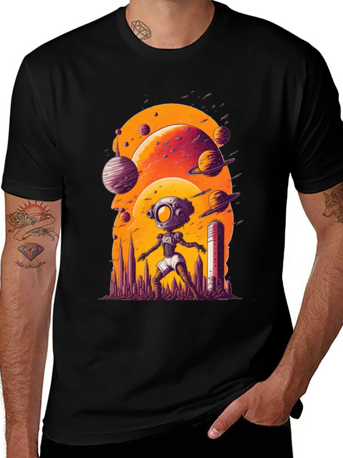 Variant 2 of Sci-Fi Planet T-Shirt