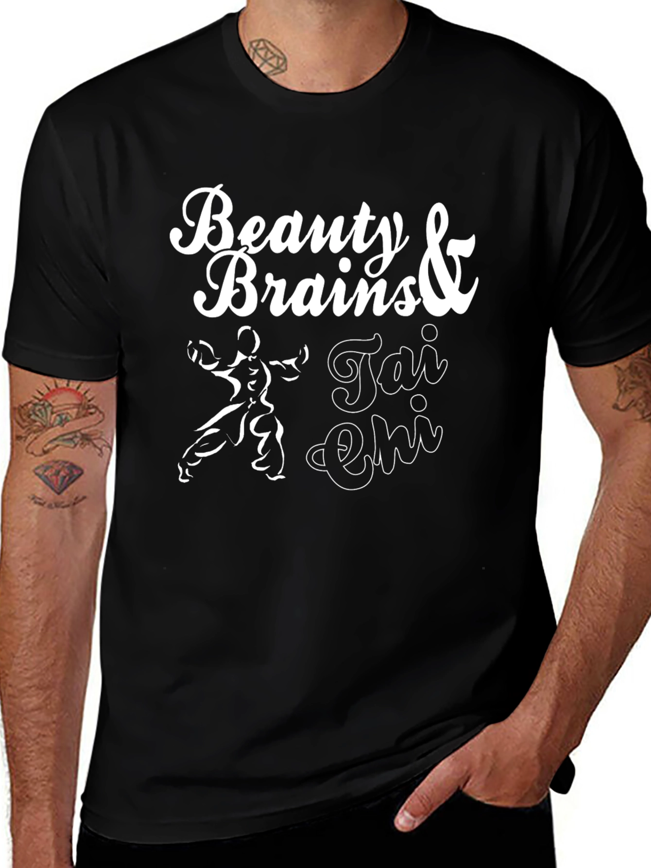 Black Beauty & Brains Tai Chi T-Shirt main image