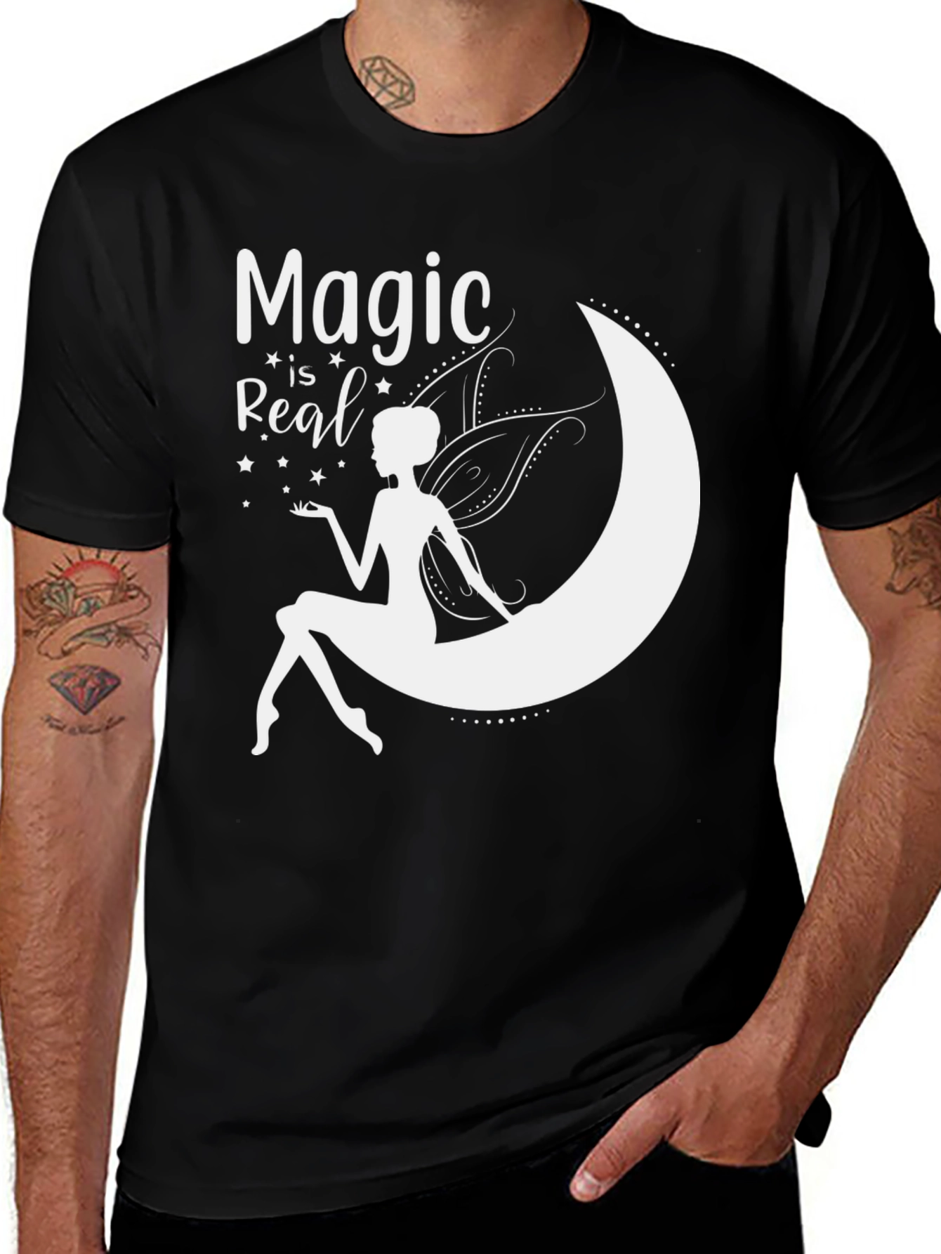 Variant 11 of Magic is Real T-Shirt - Fairy Moon Graphic Tee