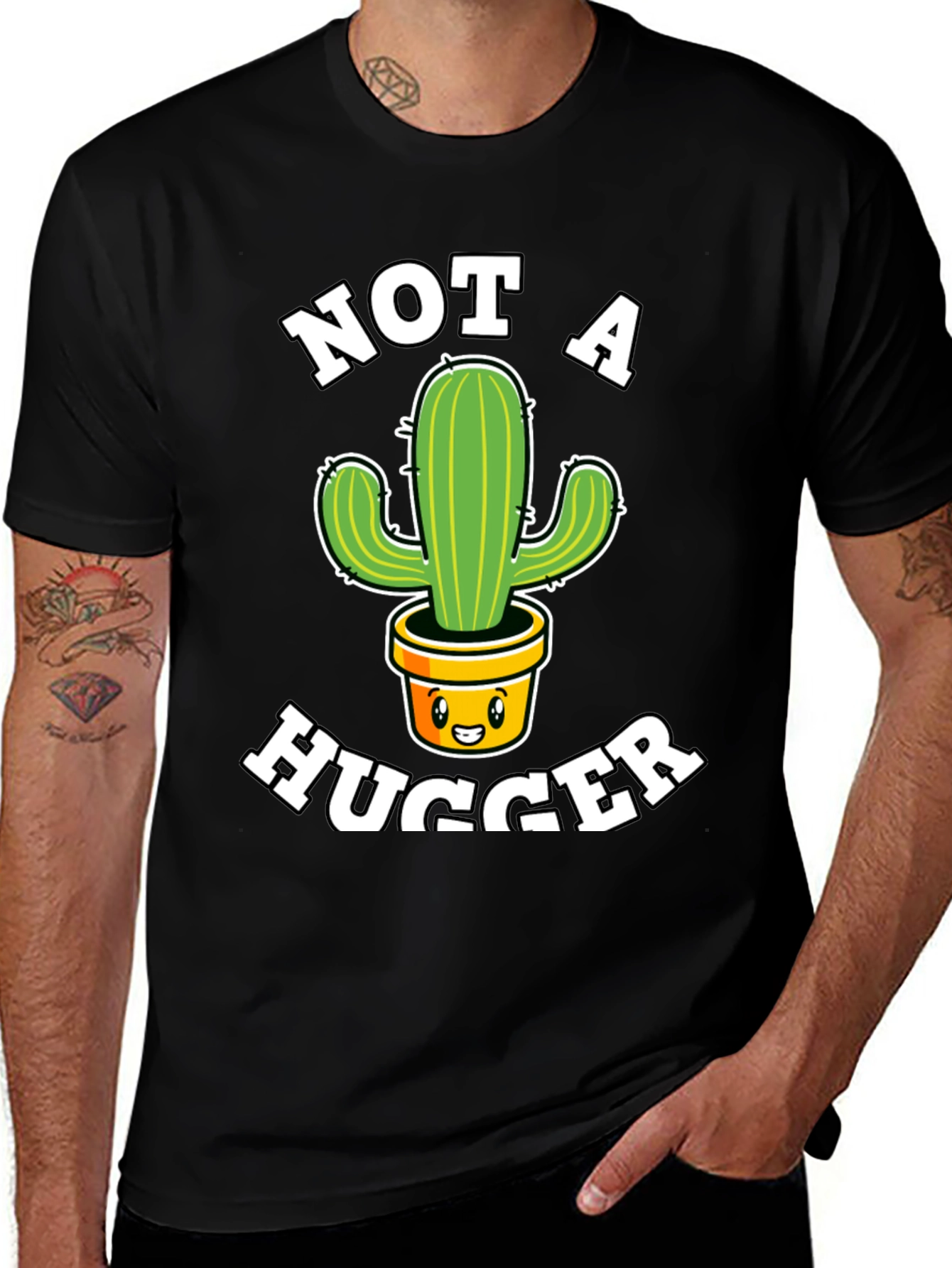 Variant 10 of Not A Hugger T-Shirt, Cactus Graphic Tee