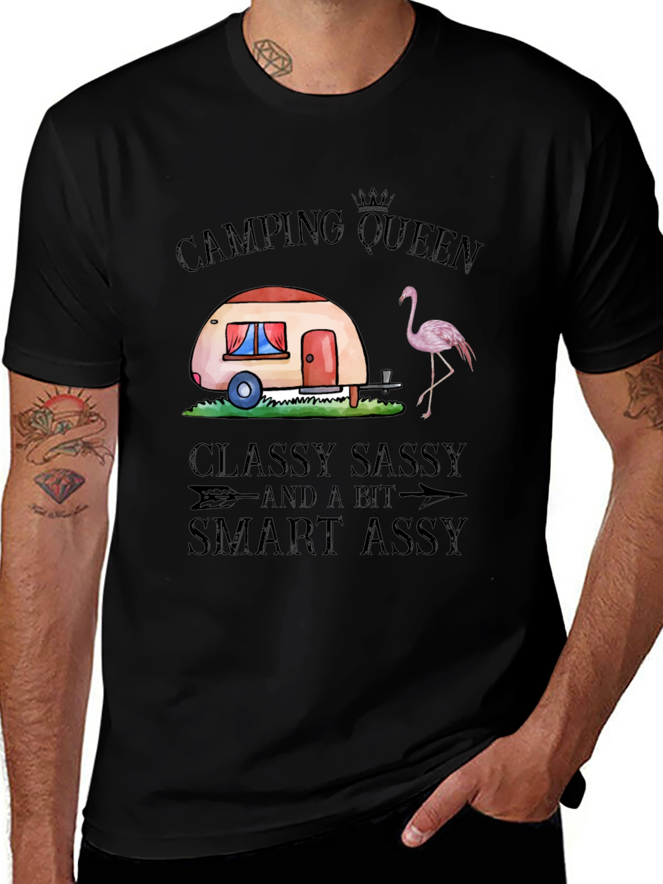 Variant 20 of Camping Queen Graphic T-Shirt, Classy Sassy Smart Assy
