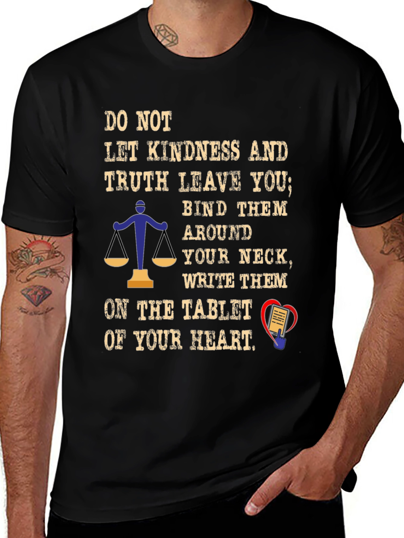 Variant 22 of Kindness & Truth Graphic Tee - Unisex Black T-Shirt