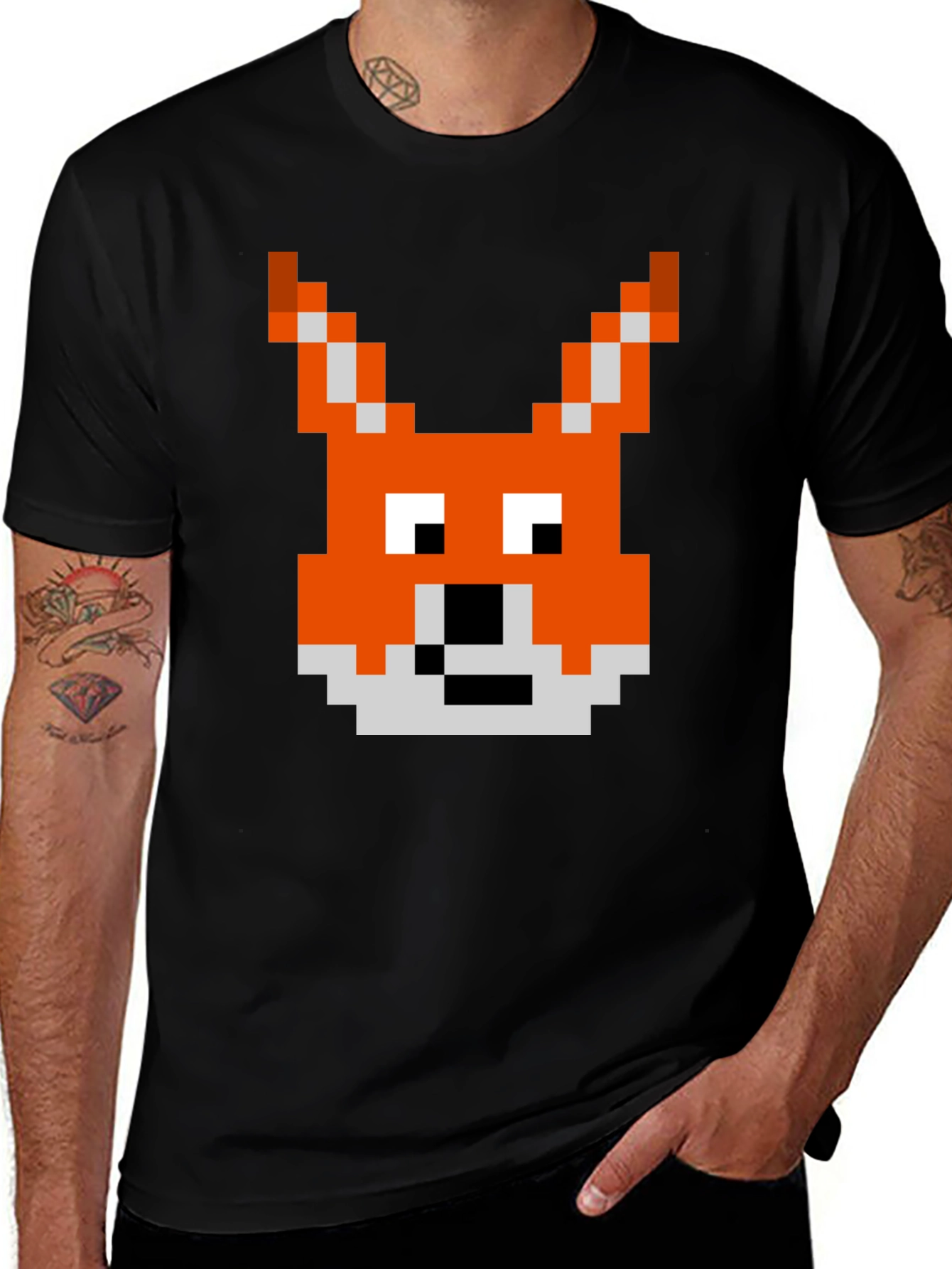 Variant 25 of Pixel Fox Graphic Tee - Retro Gaming Style Shirt