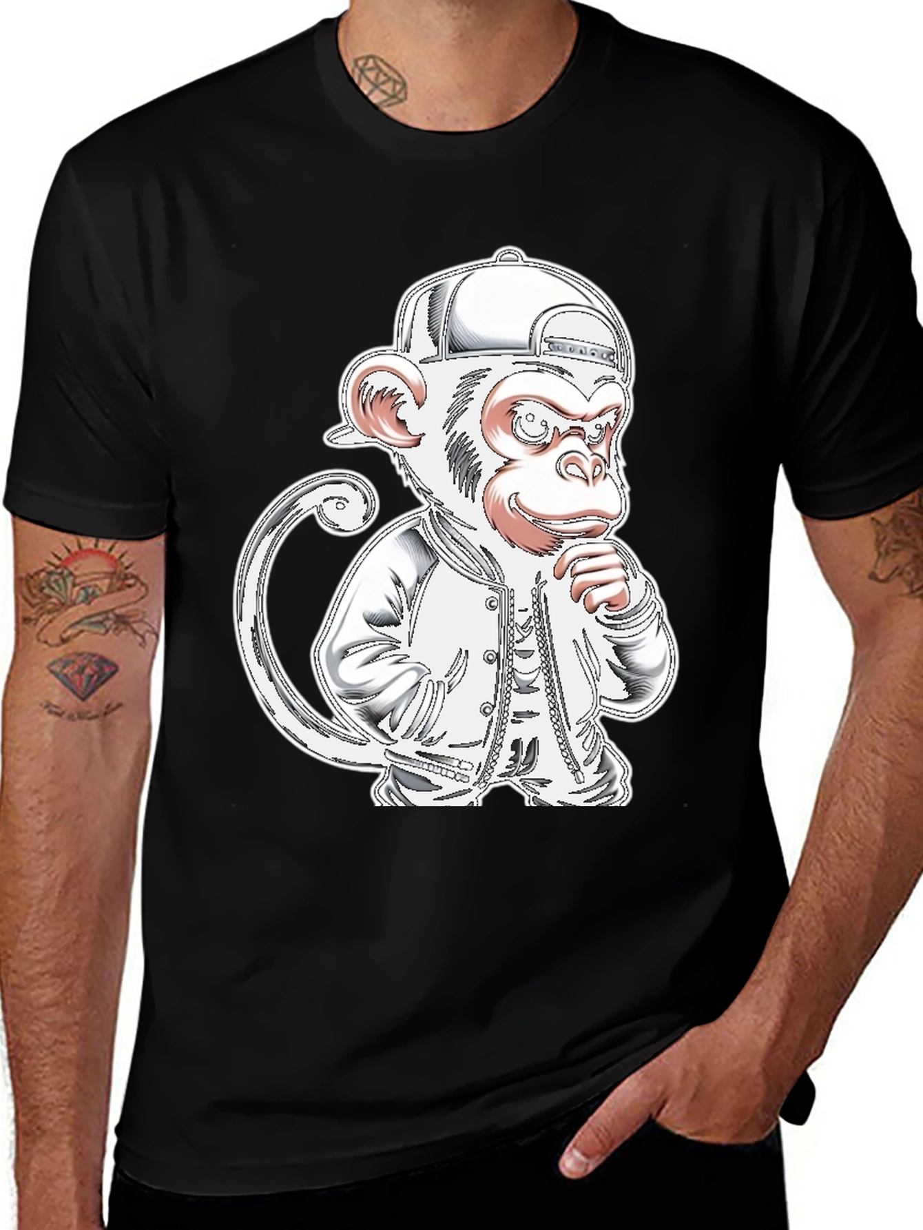Variant 20 of Cool Monkey Graphic Tee - Urban Style