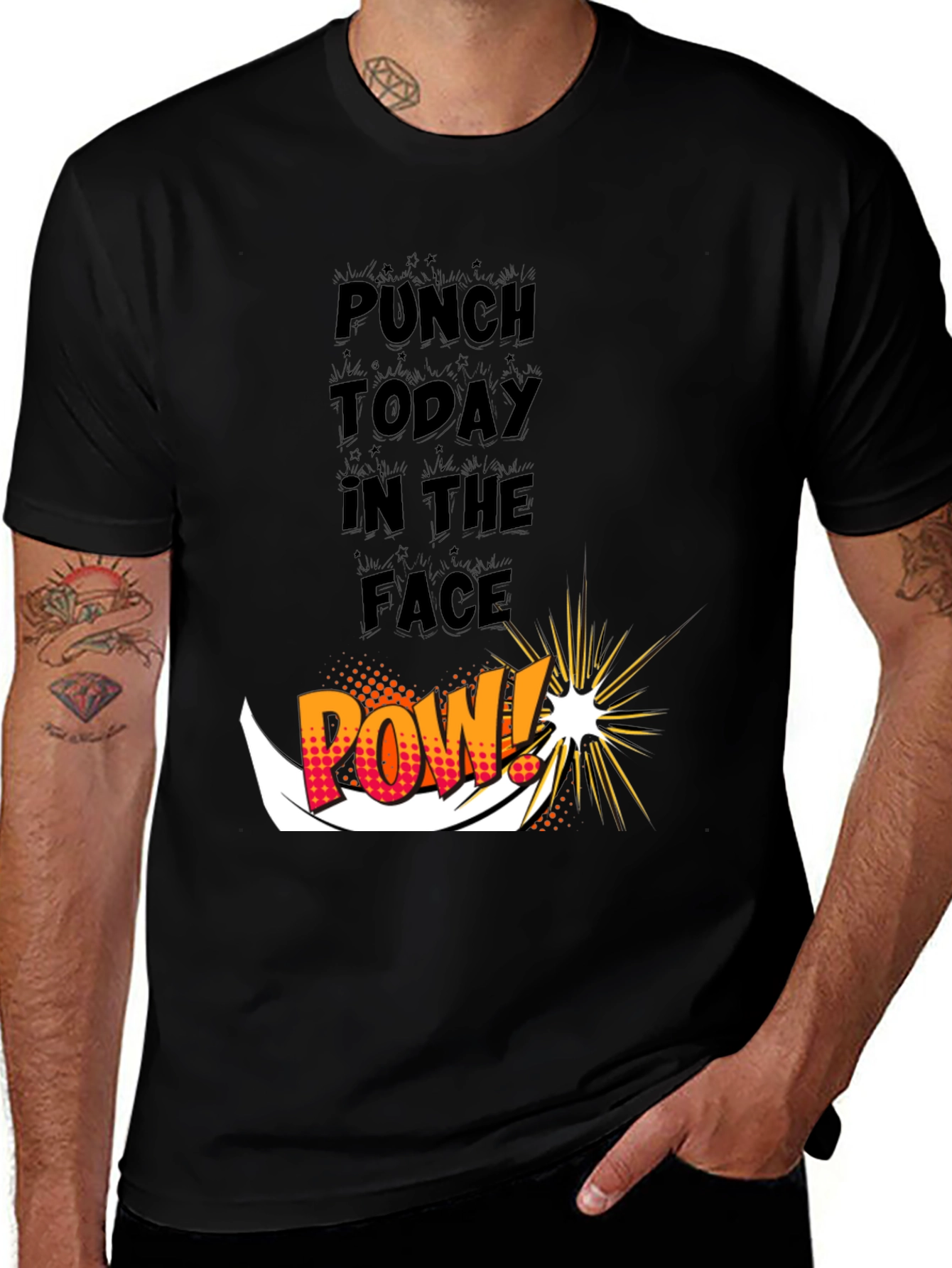 Variant 23 of Punch Today in the Face Graphic Tee