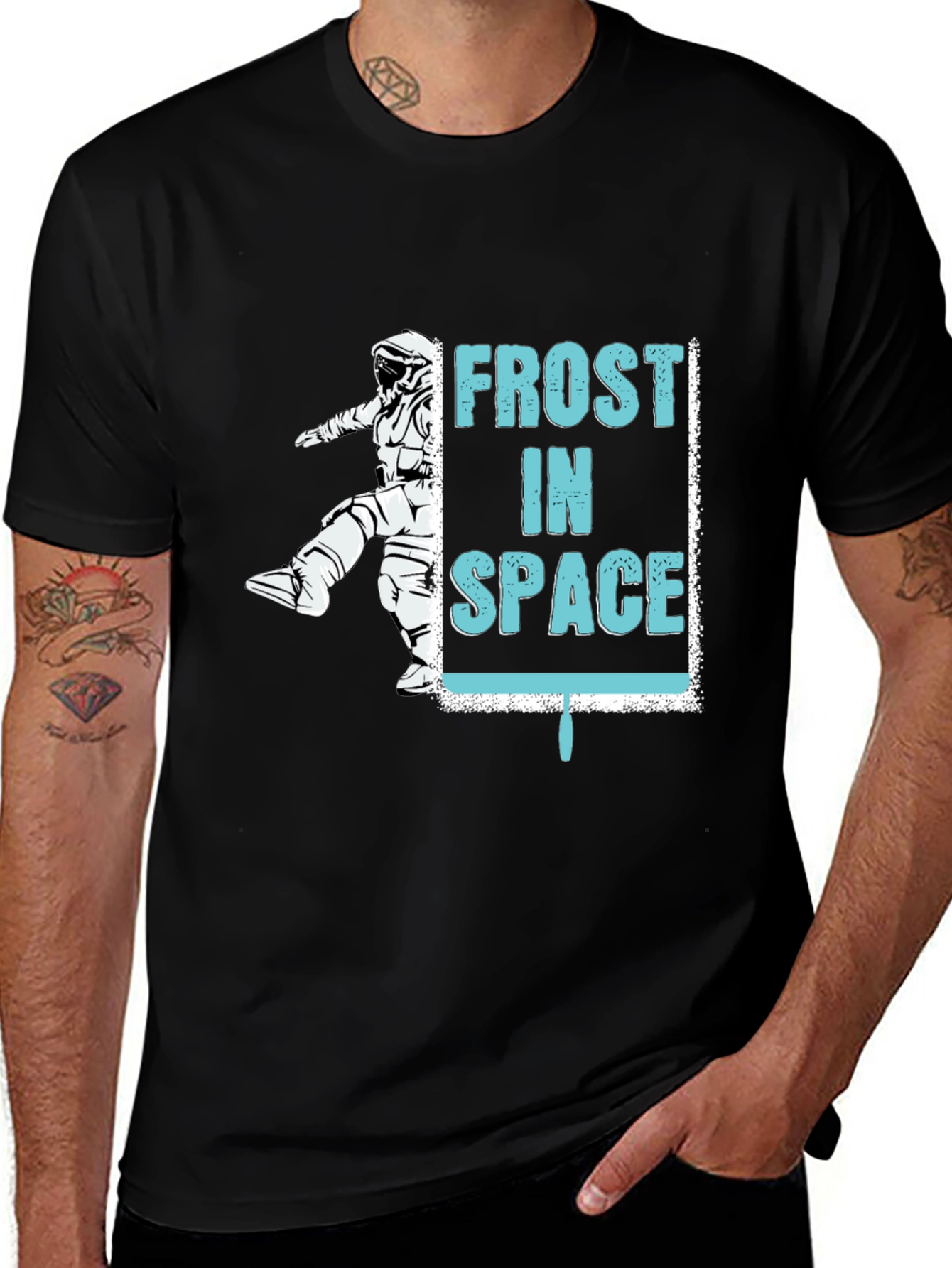 Variant 21 of Frost in Space Graphic T-Shirt - Black