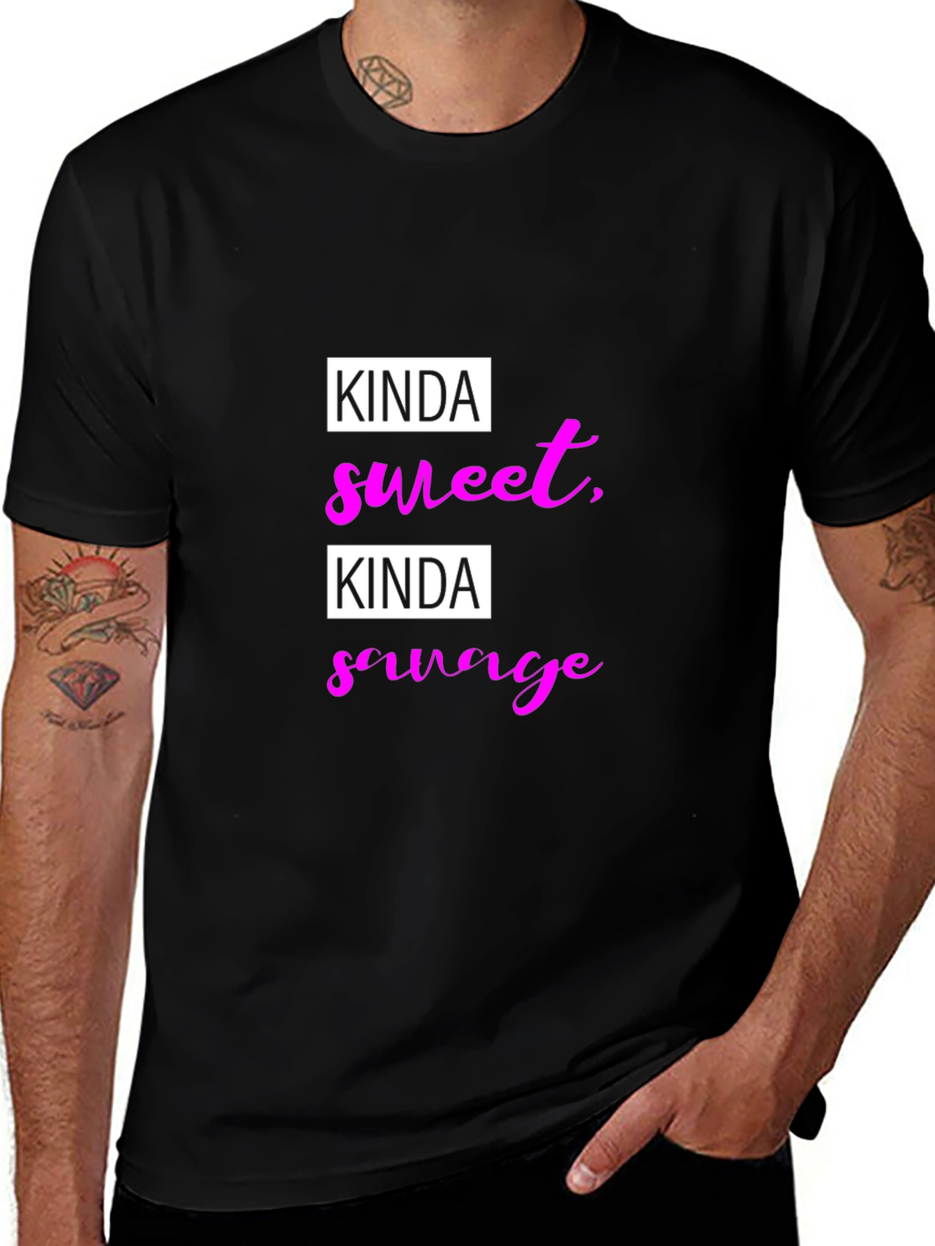 Variant 3 of Kinda Sweet Kinda Savage Black T-Shirt