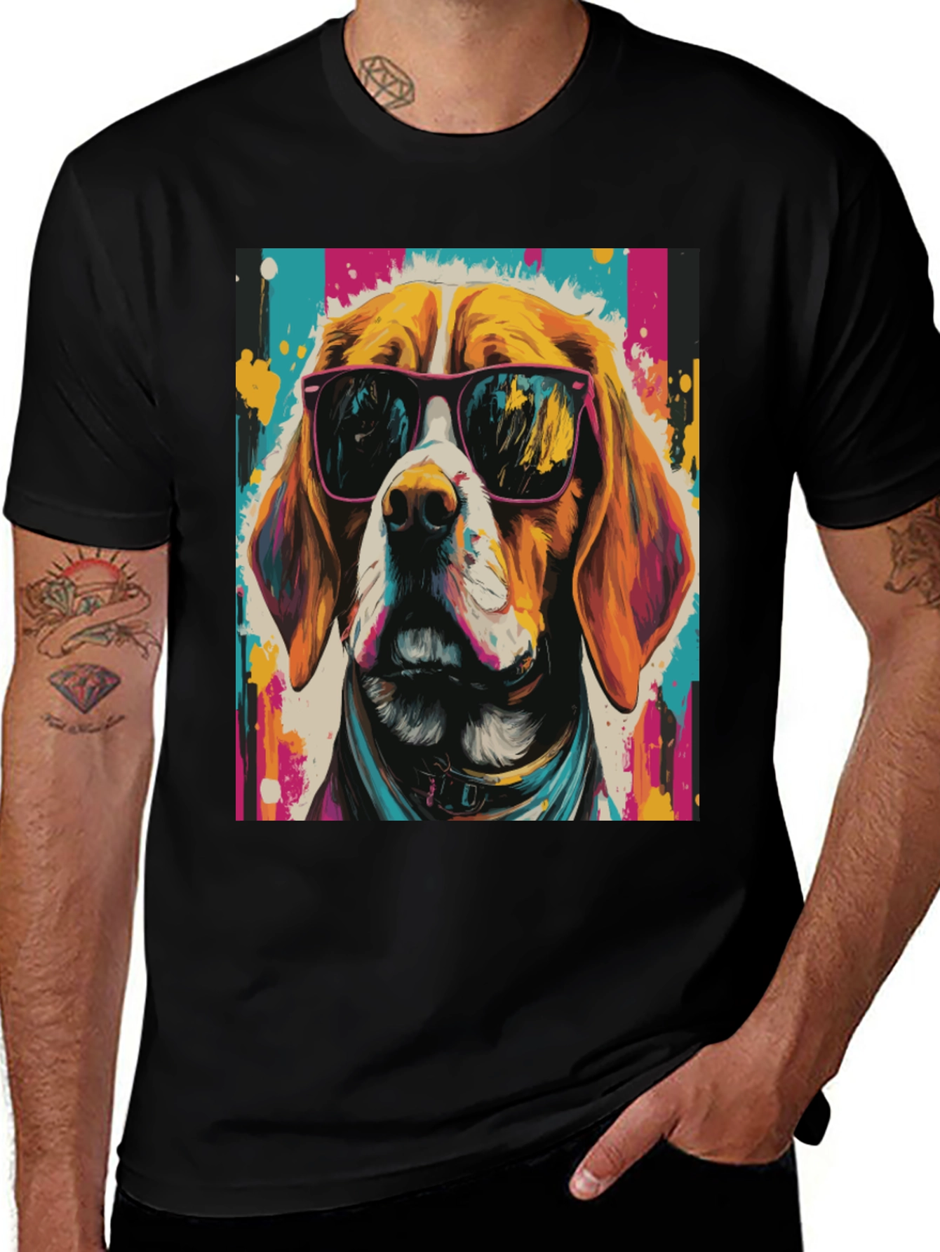 Variant 25 of Cool Dog Graphic Tee - Funky Beagle T-Shirt