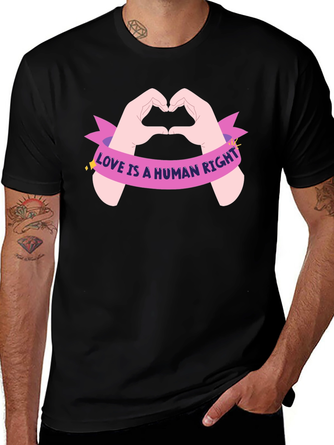 Variant 25 of Love Is A Human Right Graphic Tee
