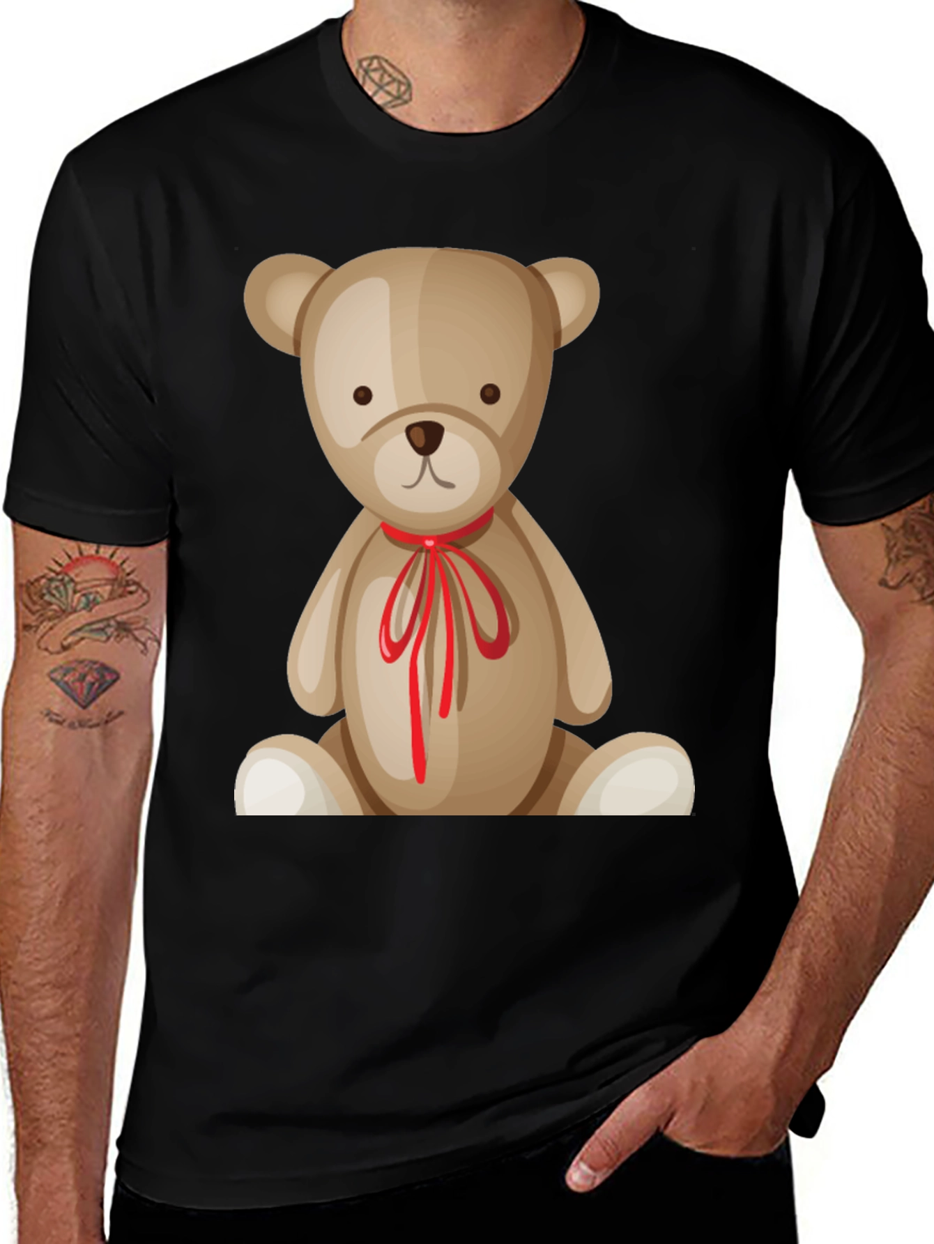 Variant 3 of Cute Teddy Bear Graphic T-Shirt - Soft Cotton Blend