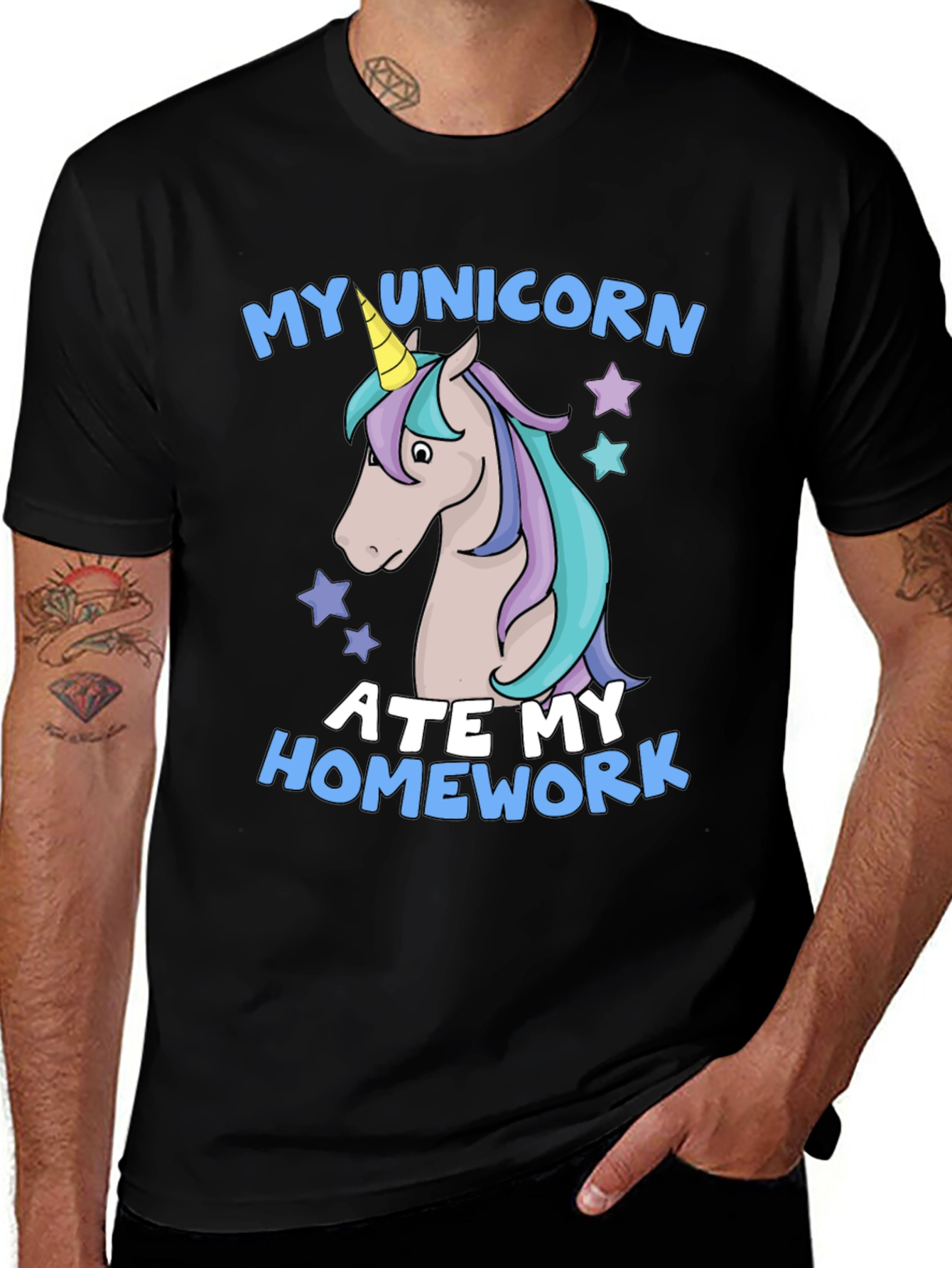 Variant 26 of My Unicorn Ate My Homework Graphic Tee