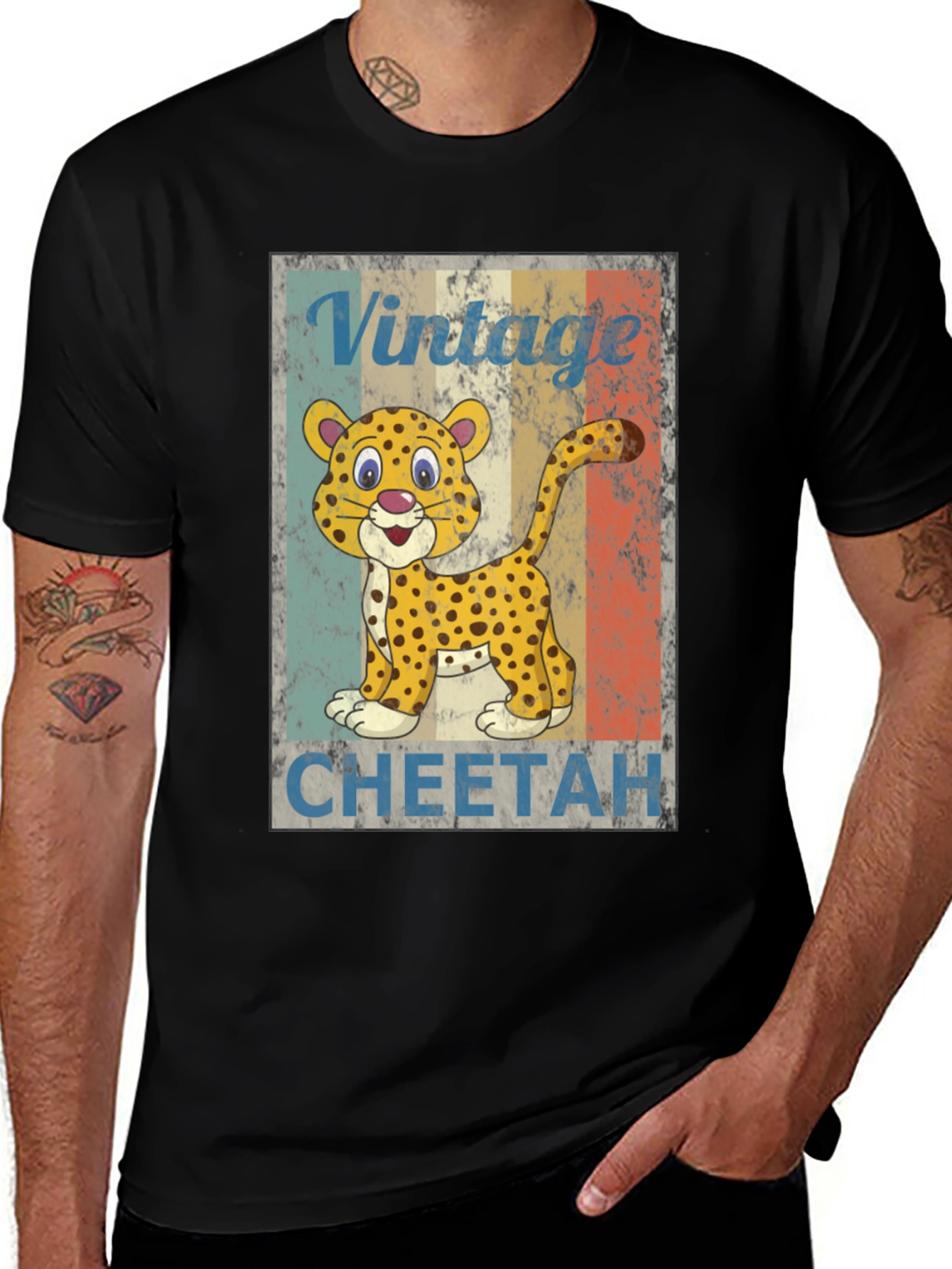 Variant 18 of Vintage Cheetah T-Shirt - Retro Animal Tee