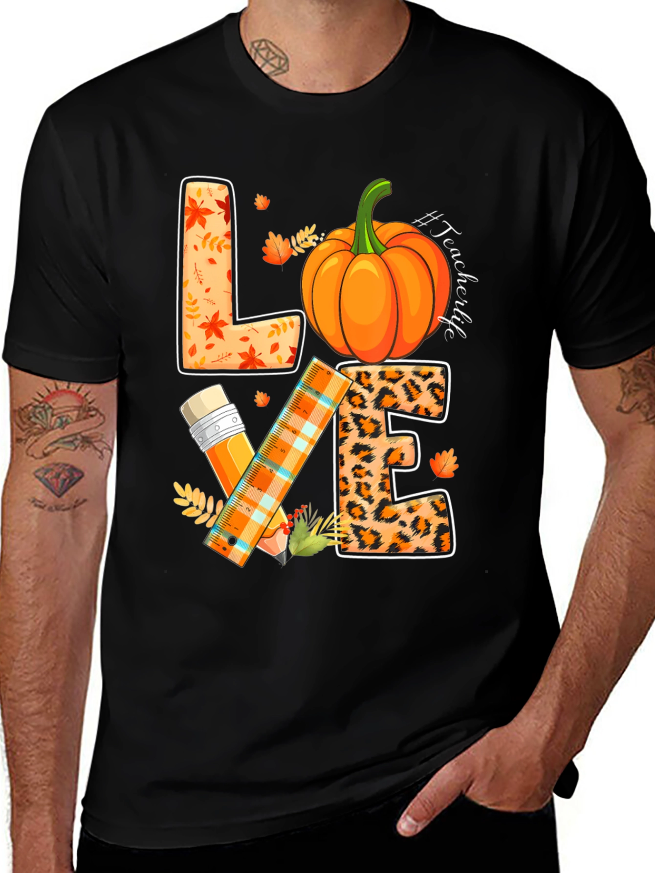 Variant 3 of Teacher Life Fall Pumpkin T-Shirt