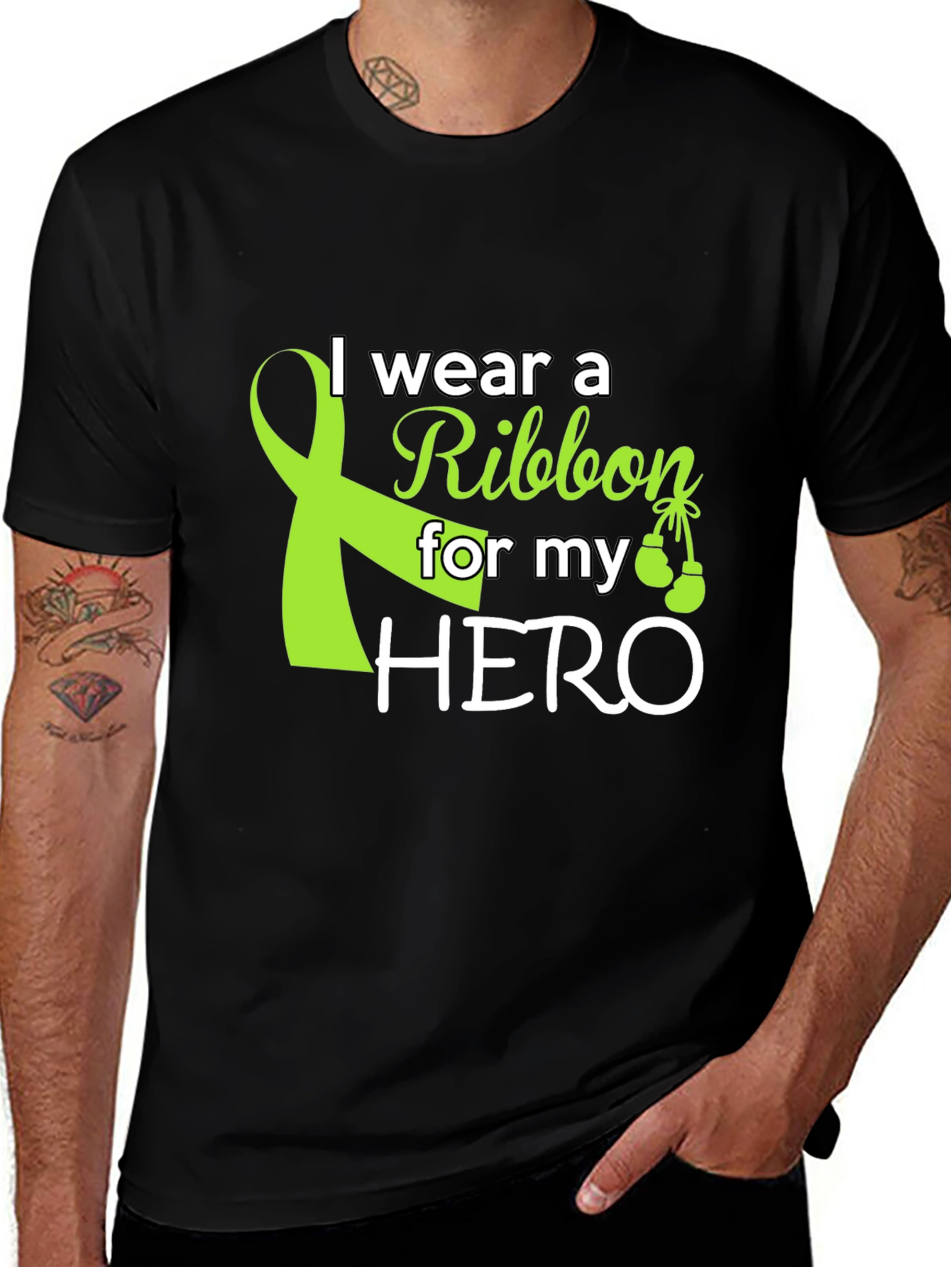 I Wear a Ribbon for My Hero Graphic Tee