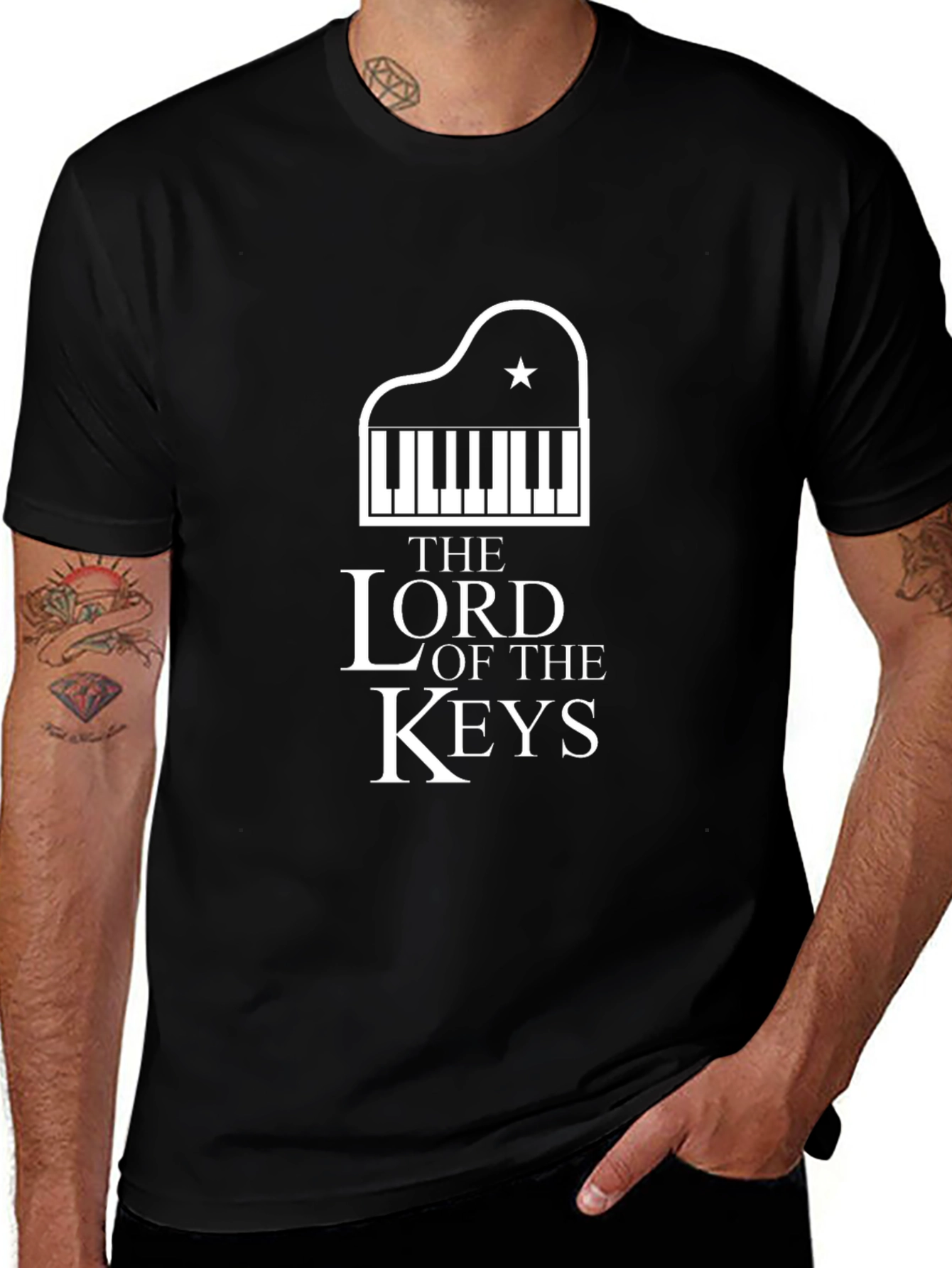 Variant 23 of The Lord of the Keys Piano T-Shirt