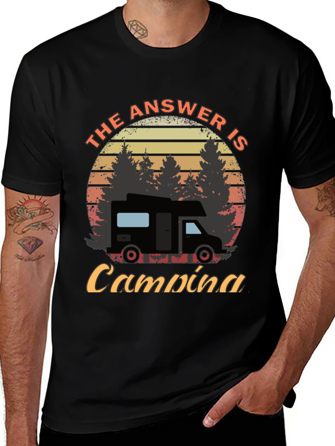 Variant 21 of The Answer is Camping Graphic Tee