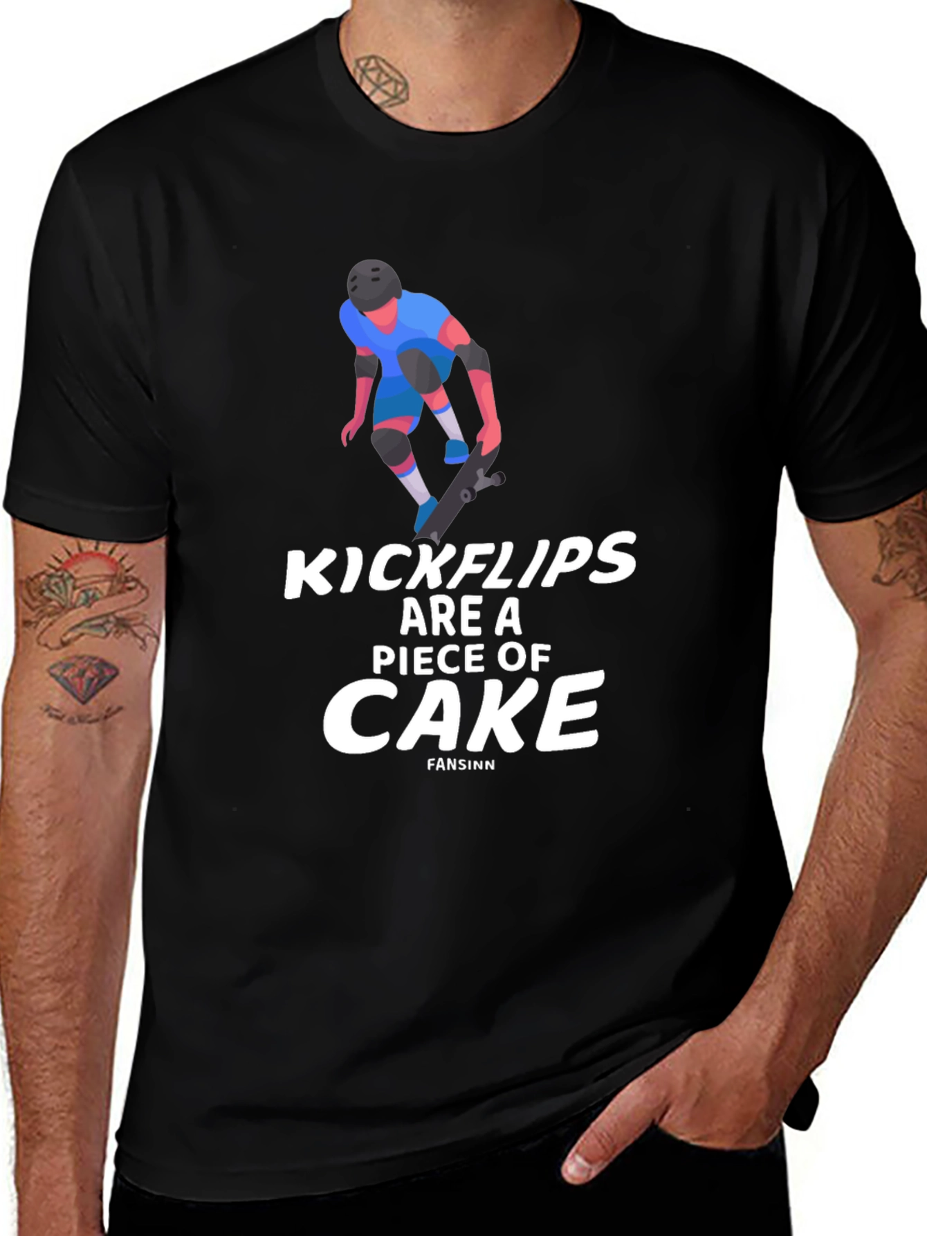 Variant 2 of Kickflips Cake Graphic Tee - Skater Style