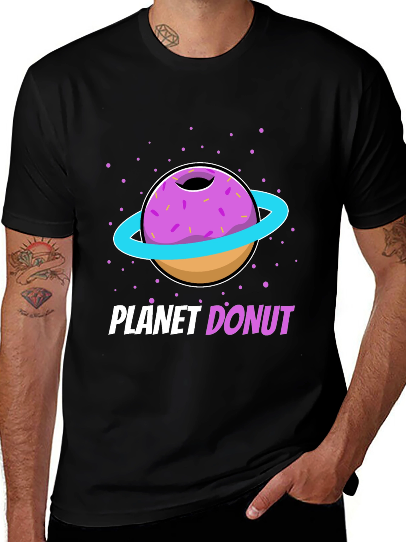 Variant 27 of Planet Donut Graphic T-Shirt - Stylish Unisex Tee
