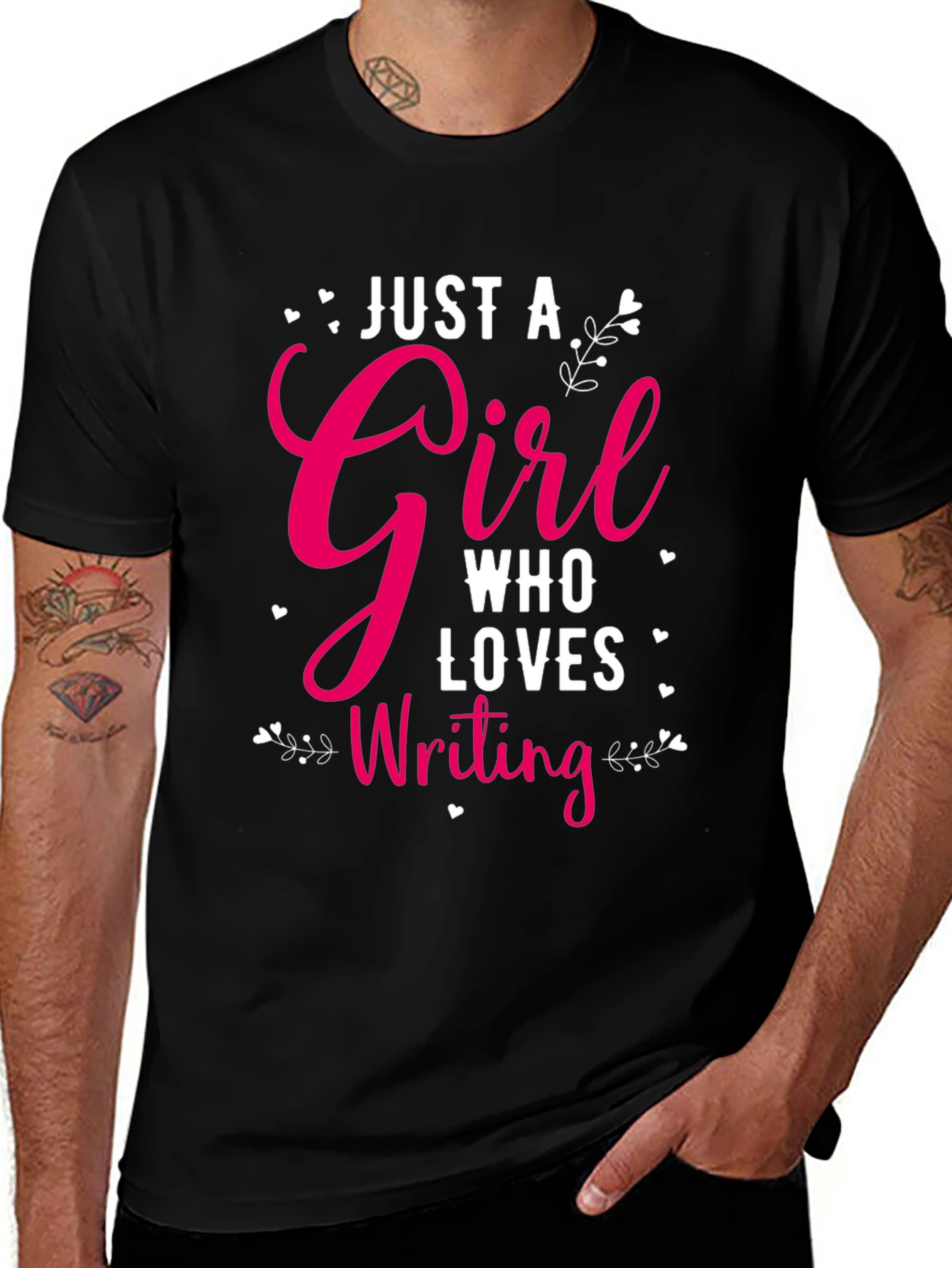 Variant 27 of Just a Girl Who Loves Writing Graphic T-Shirt