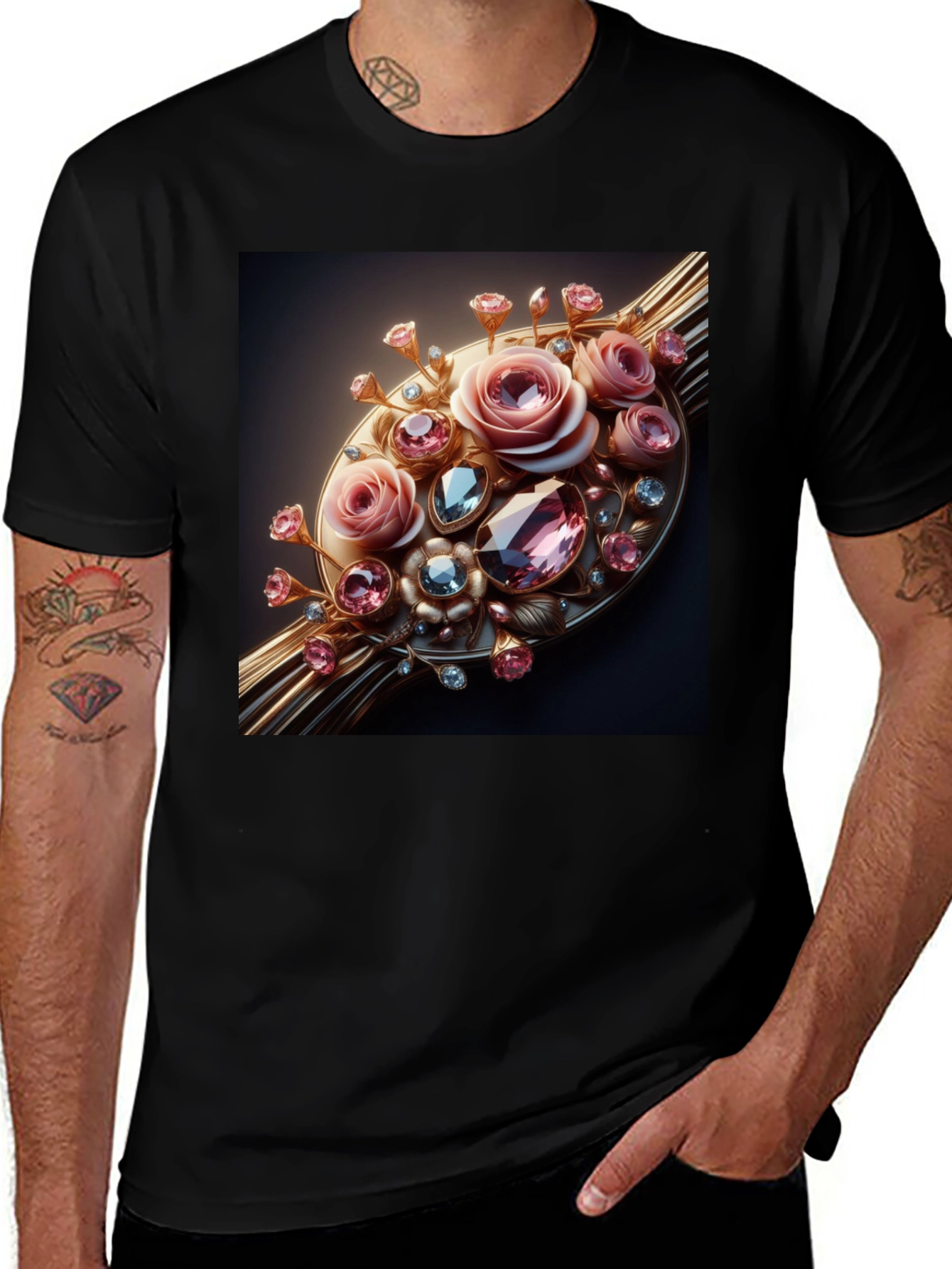 Variant 9 of Floral Jewel T-Shirt - Stylish & Unique