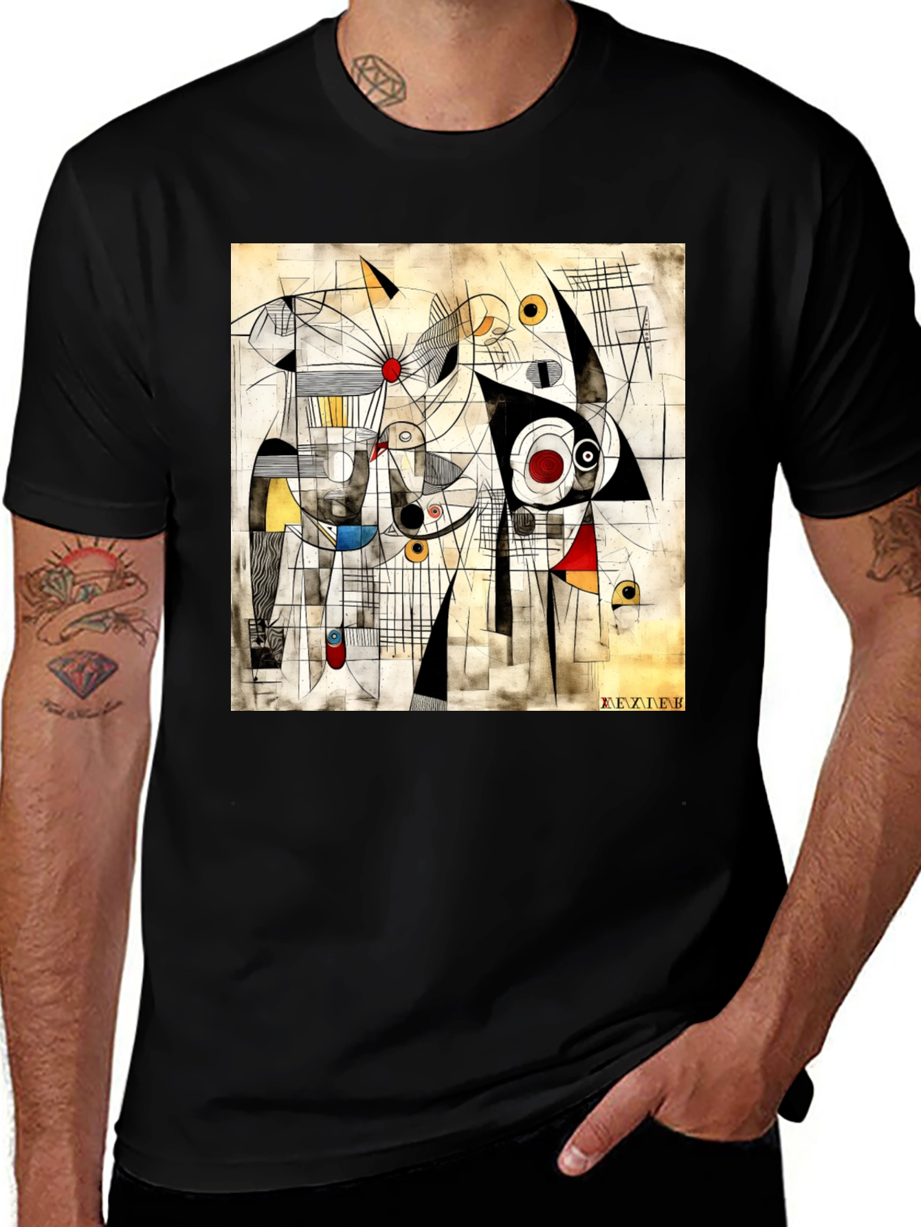 Variant 29 of Abstract Art Graphic Tee - Modern Style