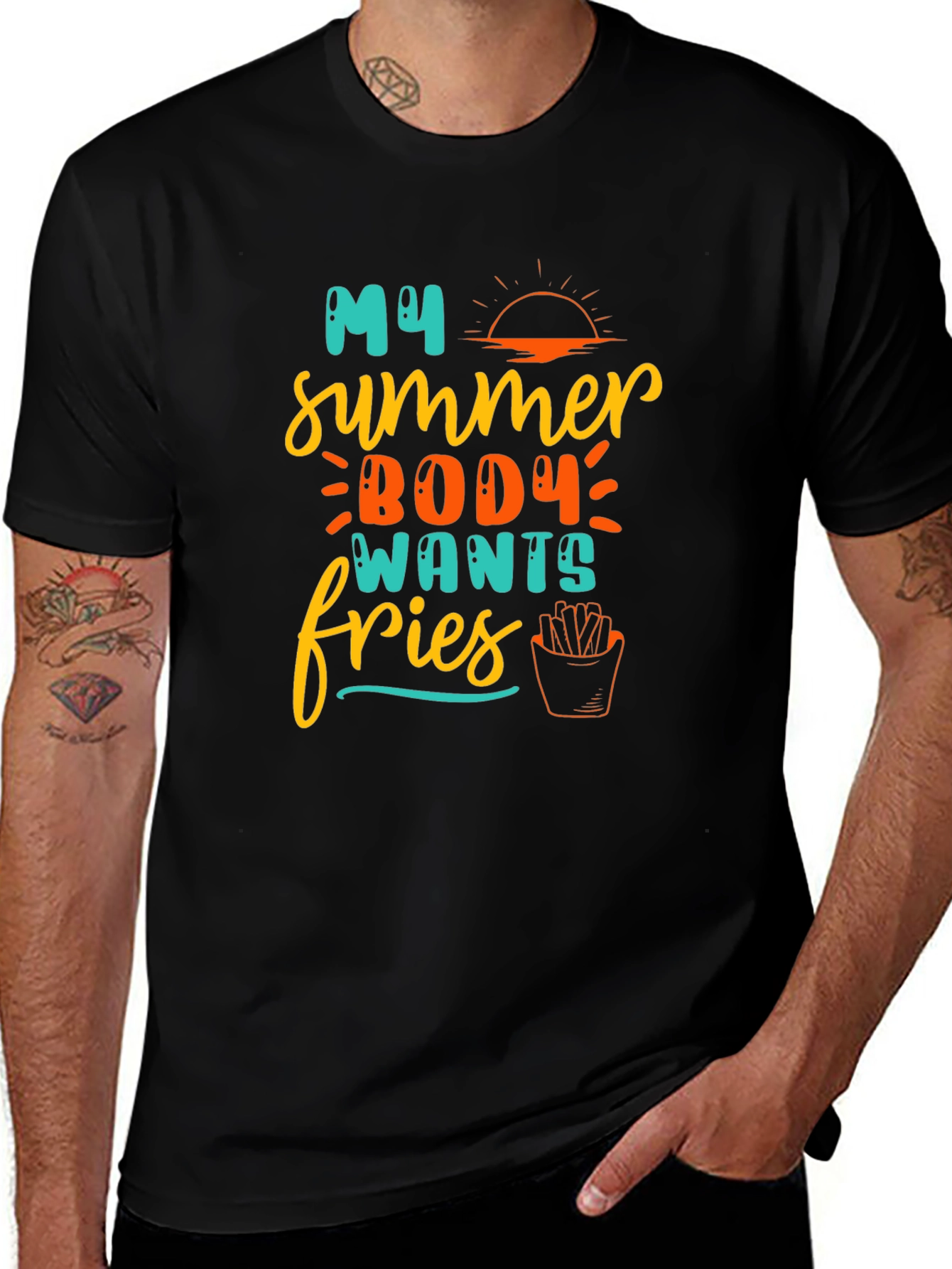 Variant 3 of My Summer Body Wants Fries T-Shirt