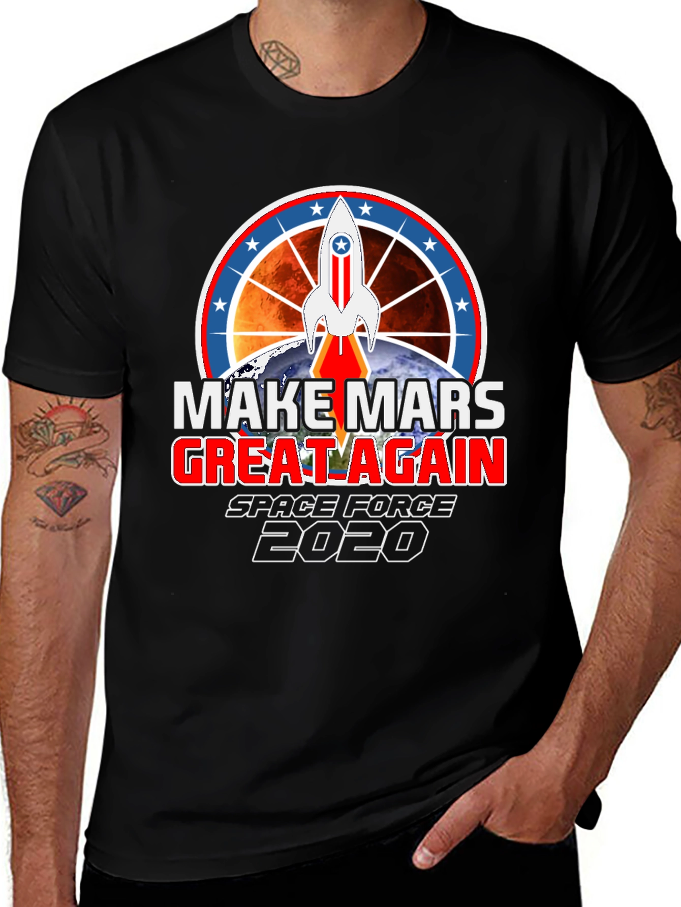 Variant 14 of Make Mars Great Again 2020 Black T-Shirt
