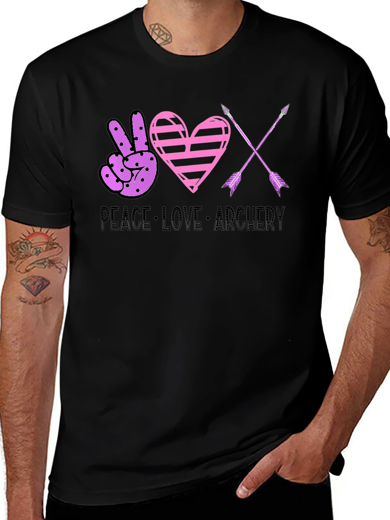 Variant 30 of Peace Love Archery Graphic Tee