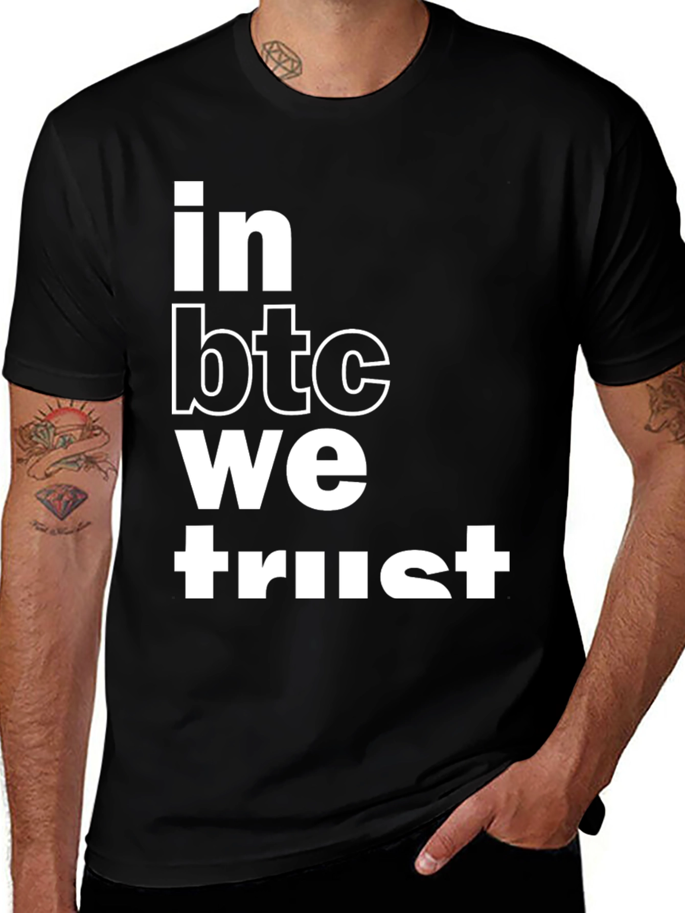In BTC We Trust Black Graphic Tee