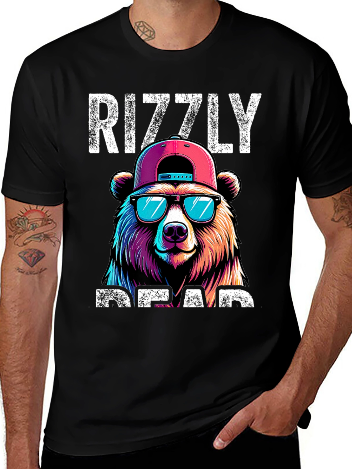 Variant 27 of Rizzly Bear T-Shirt - Cool Graphic Tee