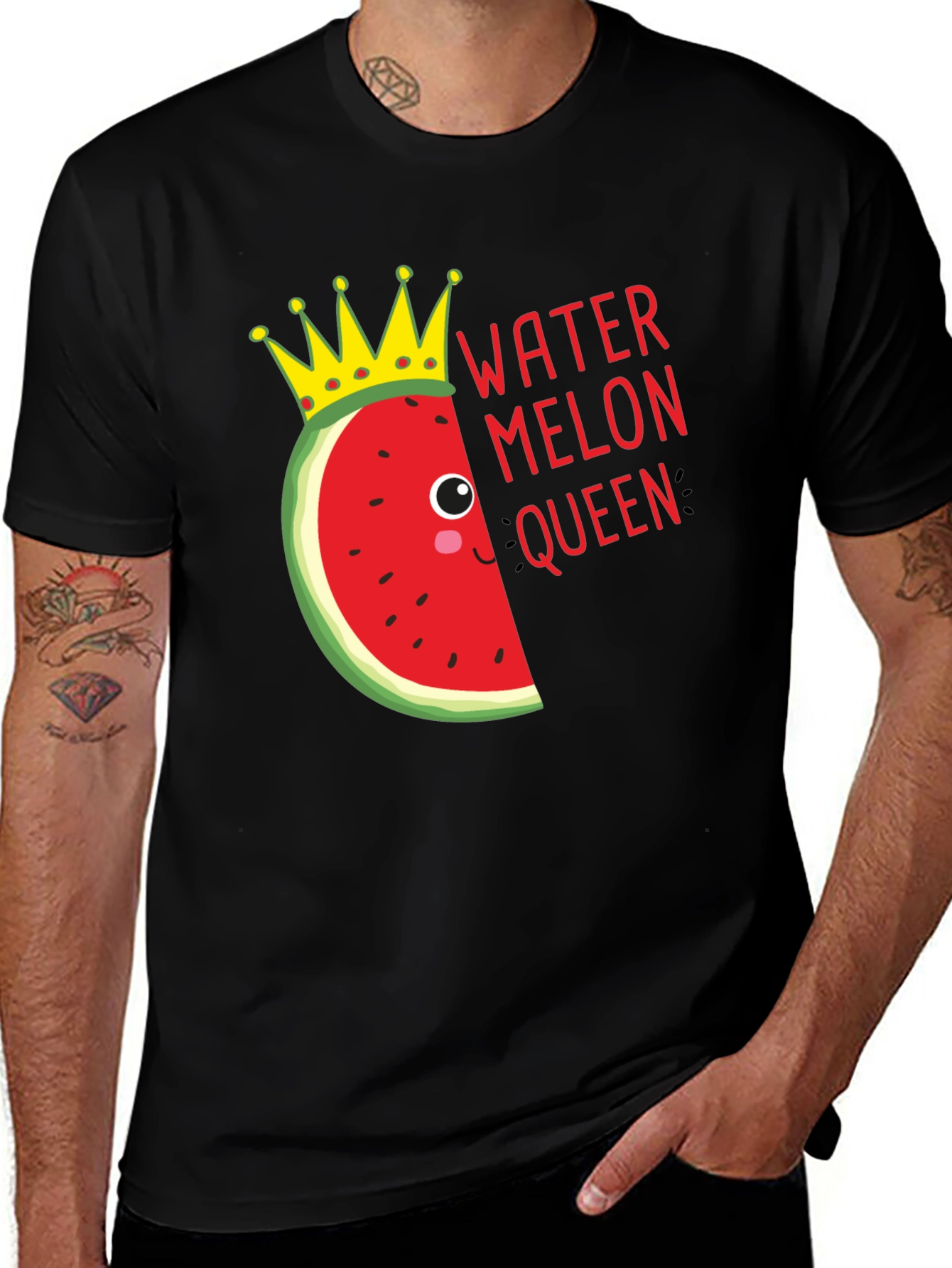 Variant 14 of Watermelon Queen Graphic Tee - Black