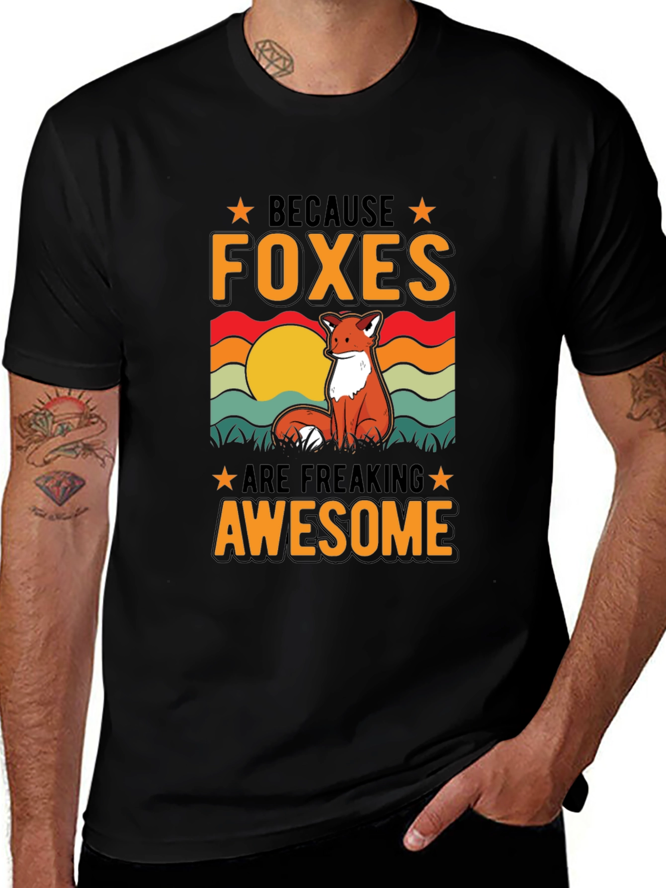 Variant 29 of Foxes Are Awesome Graphic T-Shirt