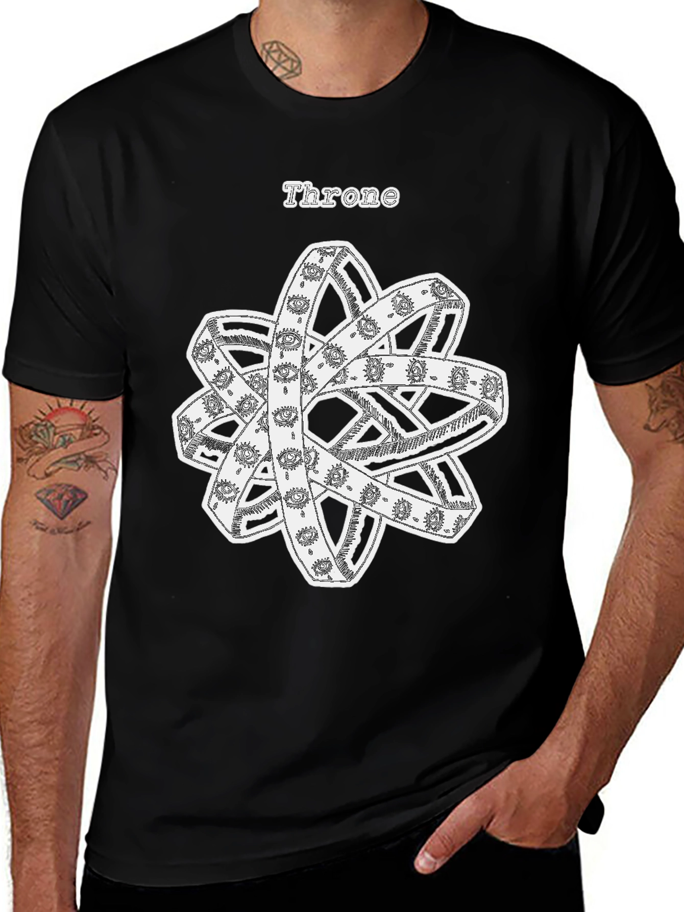 Variant 27 of Throne Angelic T-Shirt | Occult Eye Rings Design