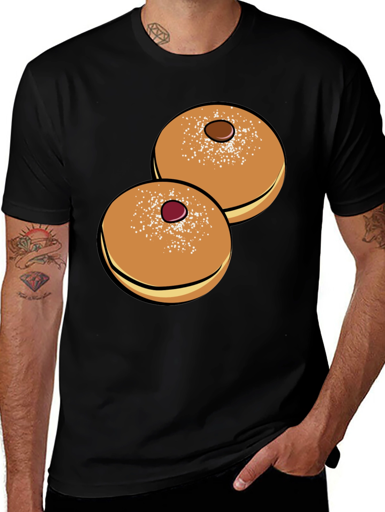 Variant 4 of Sweet Treats T-Shirt: Two Donuts Graphic Tee