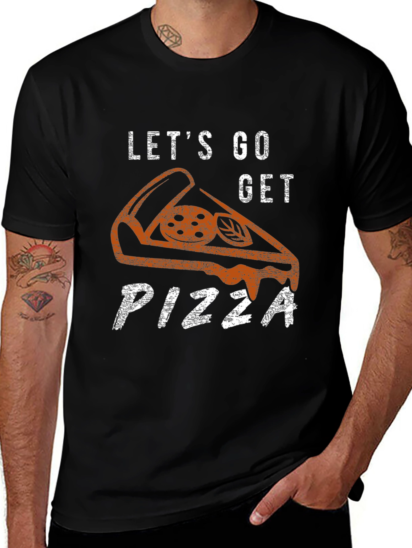 Variant 28 of Let's Go Get Pizza Graphic Tee